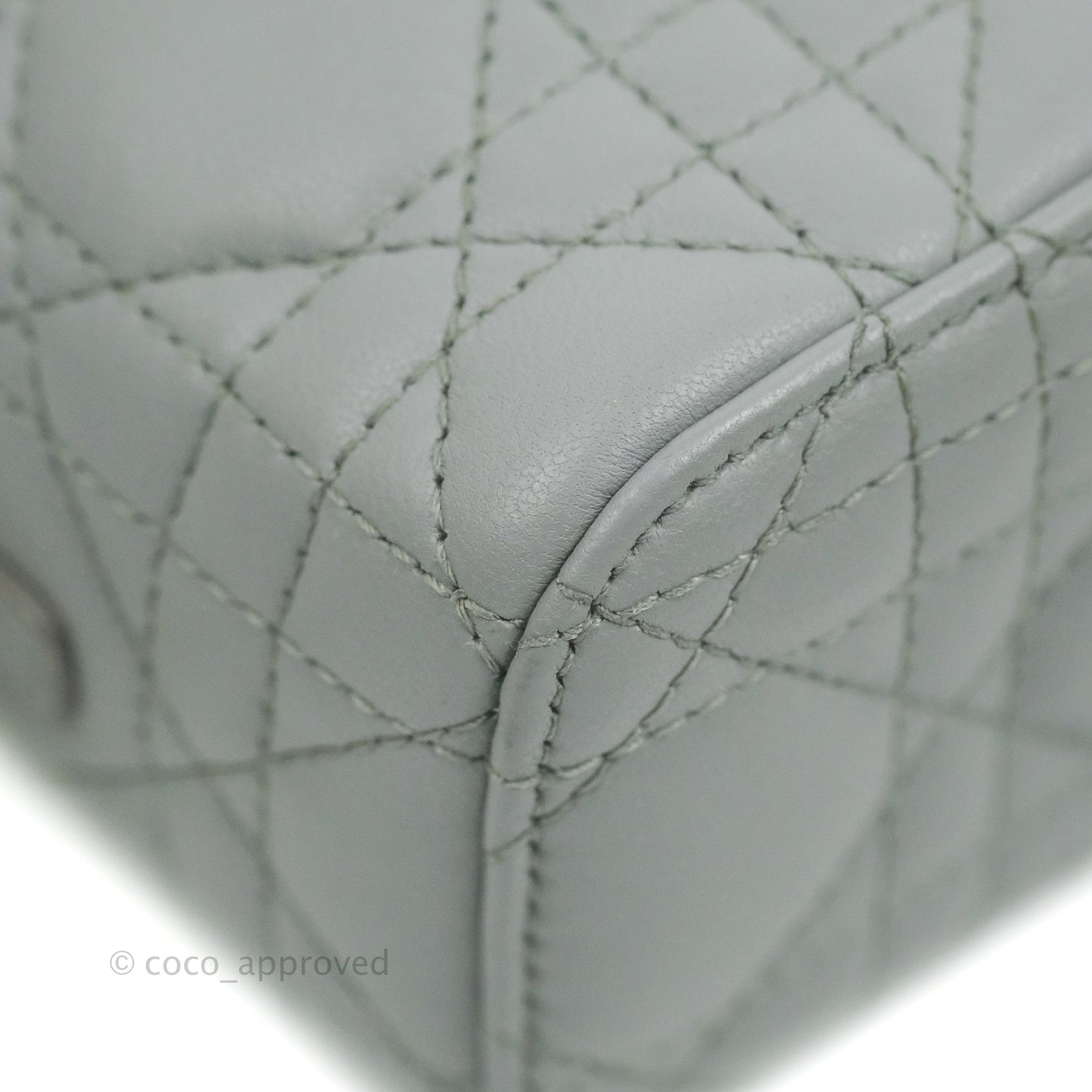 Christian Dior Micro Lady Dior Vanity Case Cloud Blue Cannage Lambskin