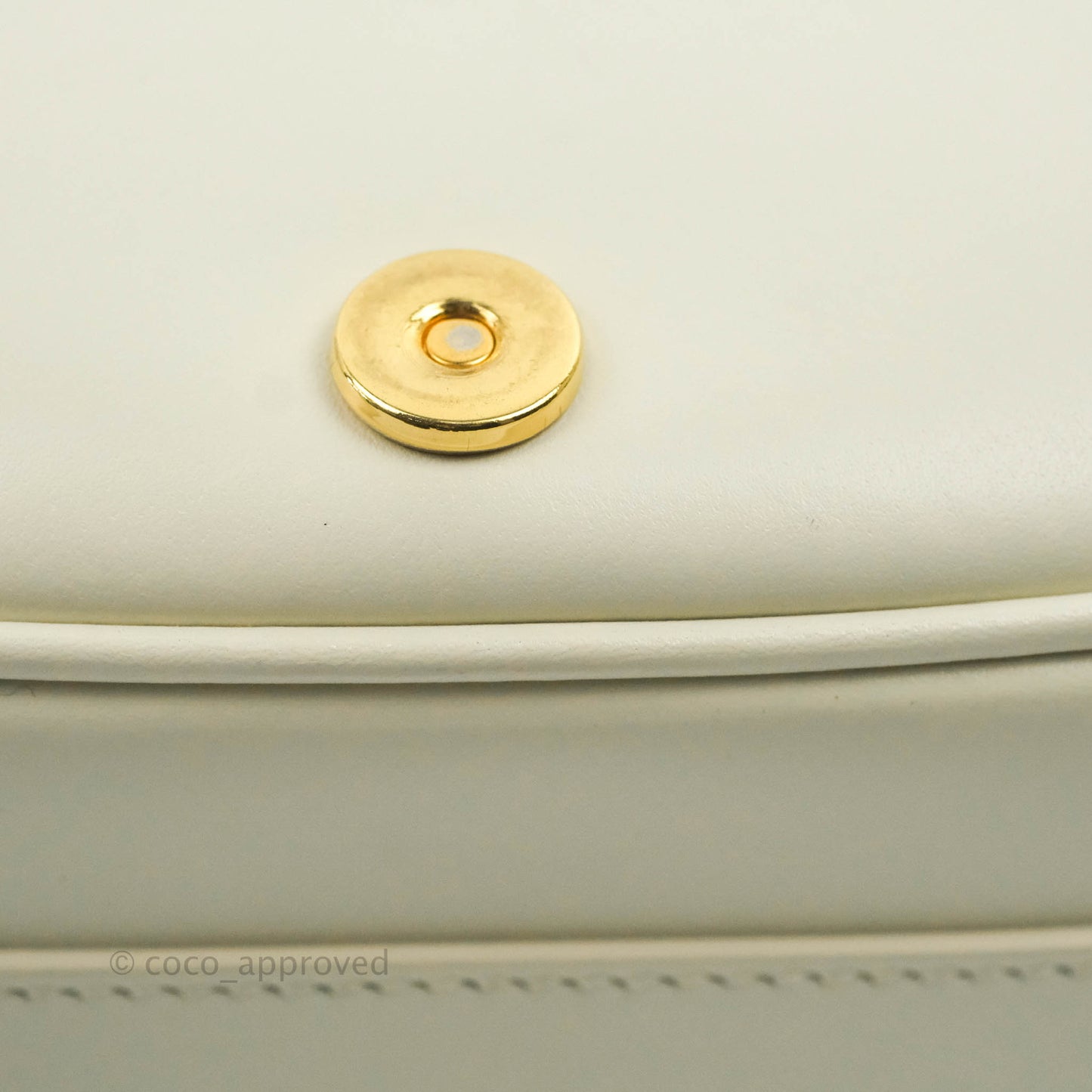 Dior Medium Bobby Bag Off White Calfskin Gold Hardware