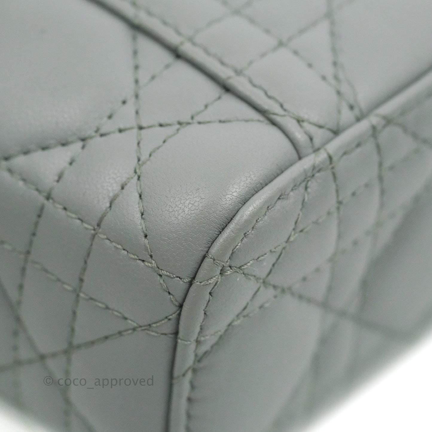 Christian Dior Micro Lady Dior Vanity Case Cloud Blue Cannage Lambskin