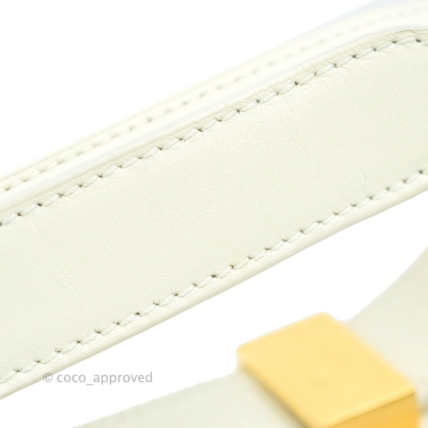 Christian Dior 30 Montaigne Bag White Calfskin Gold Hardware