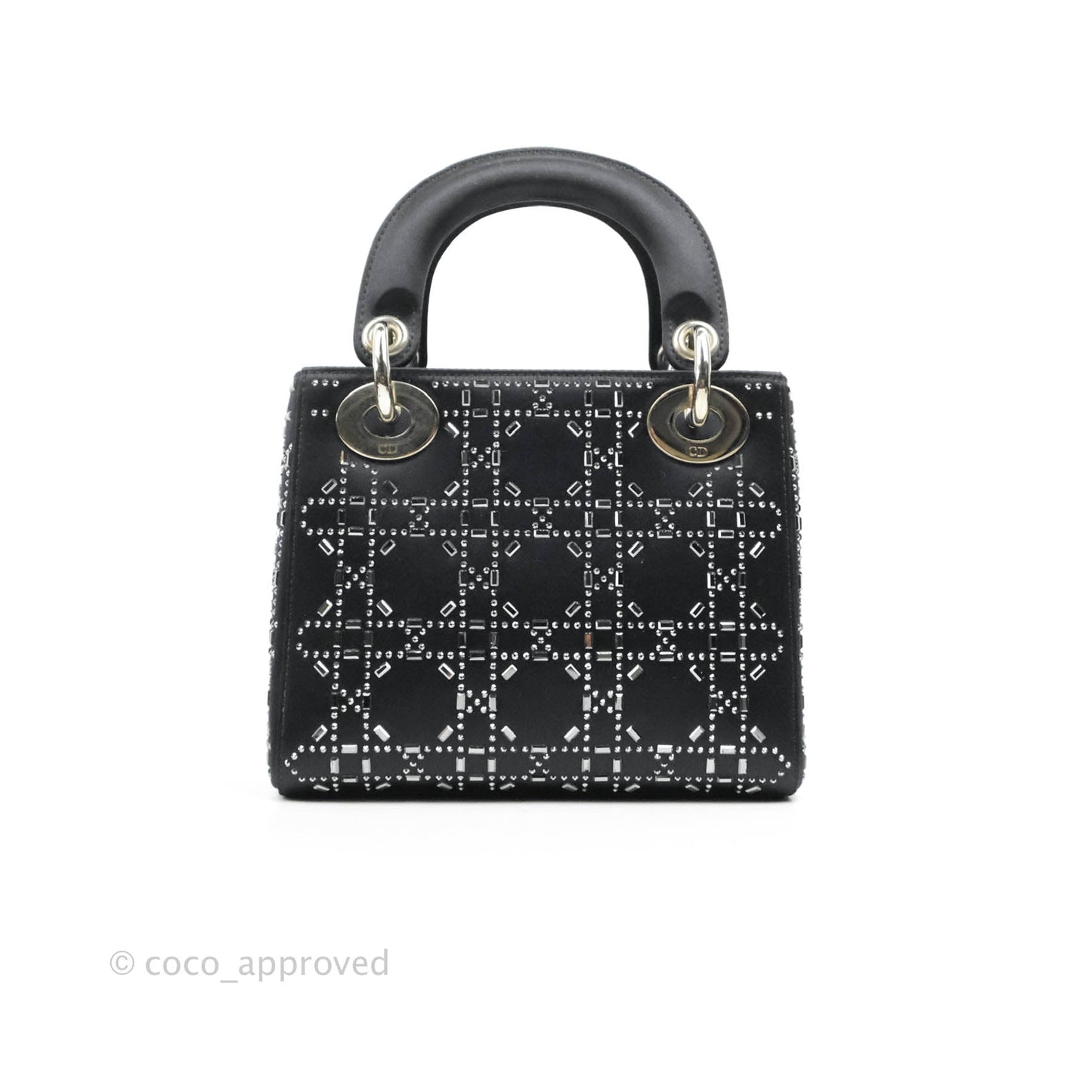 Christian Dior Cannage Mini Lady Dior Satin Crystal