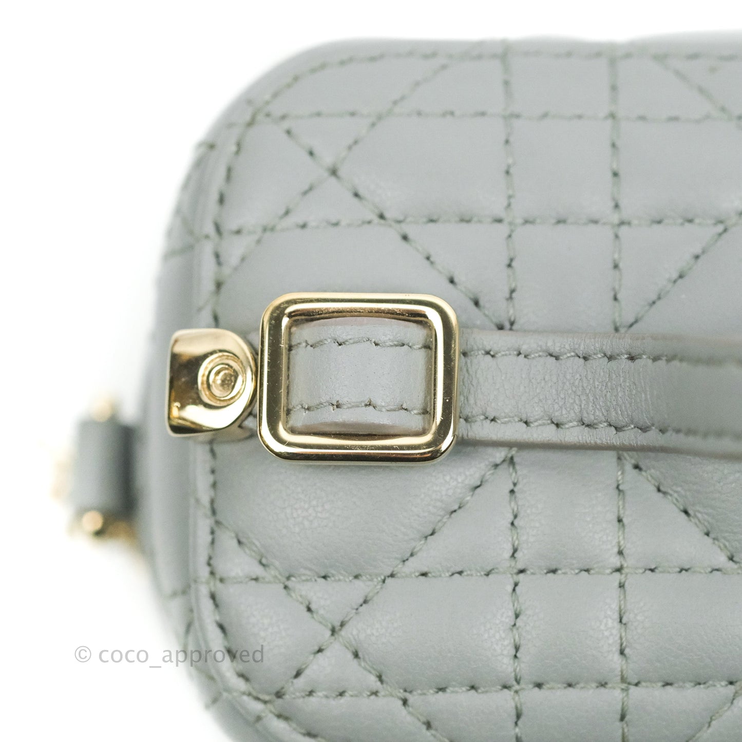 Christian Dior Micro Lady Dior Vanity Case Cloud Blue Cannage Lambskin