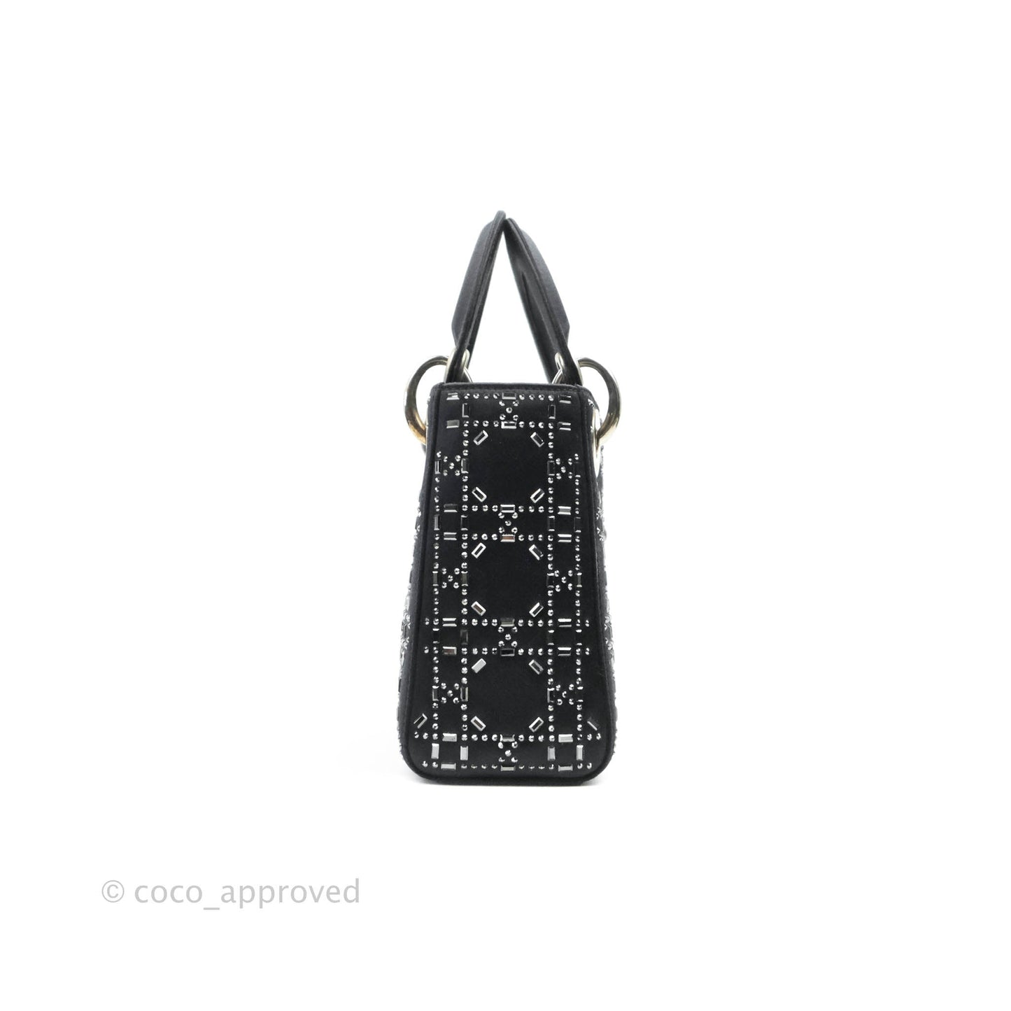 Christian Dior Cannage Mini Lady Dior Satin Crystal