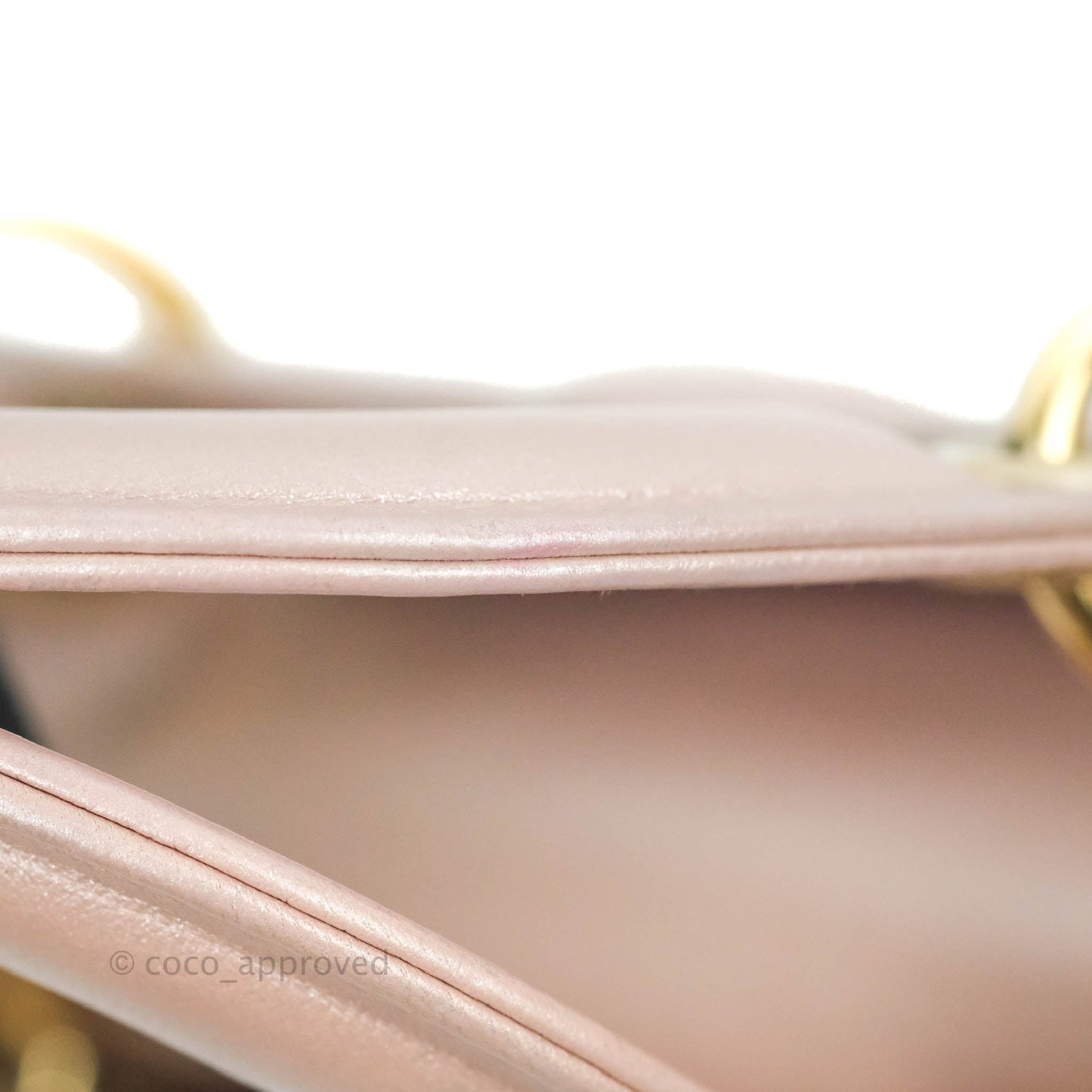 Christian Dior Mini Lady Dior Iridescent Light Pink Cannage Gold Hardware