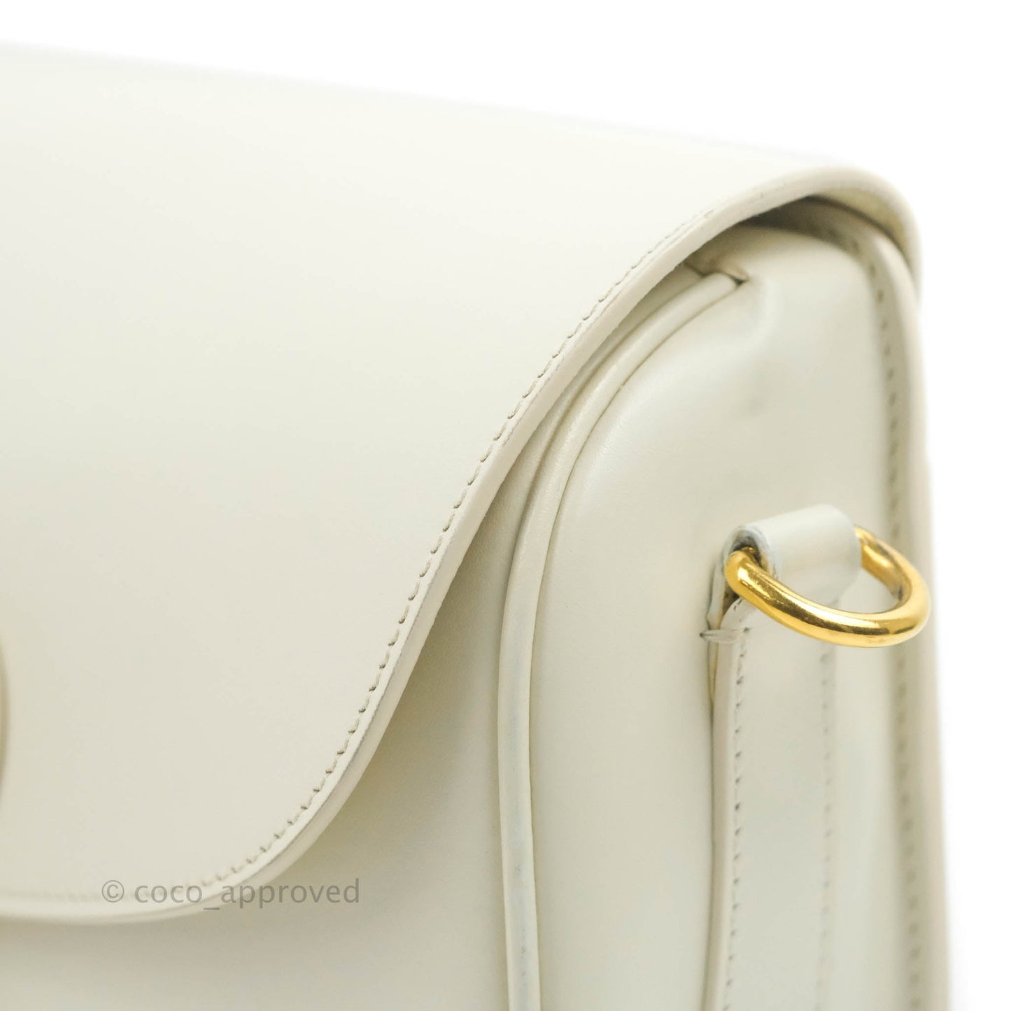 Dior Medium Bobby Bag Off White Calfskin Gold Hardware