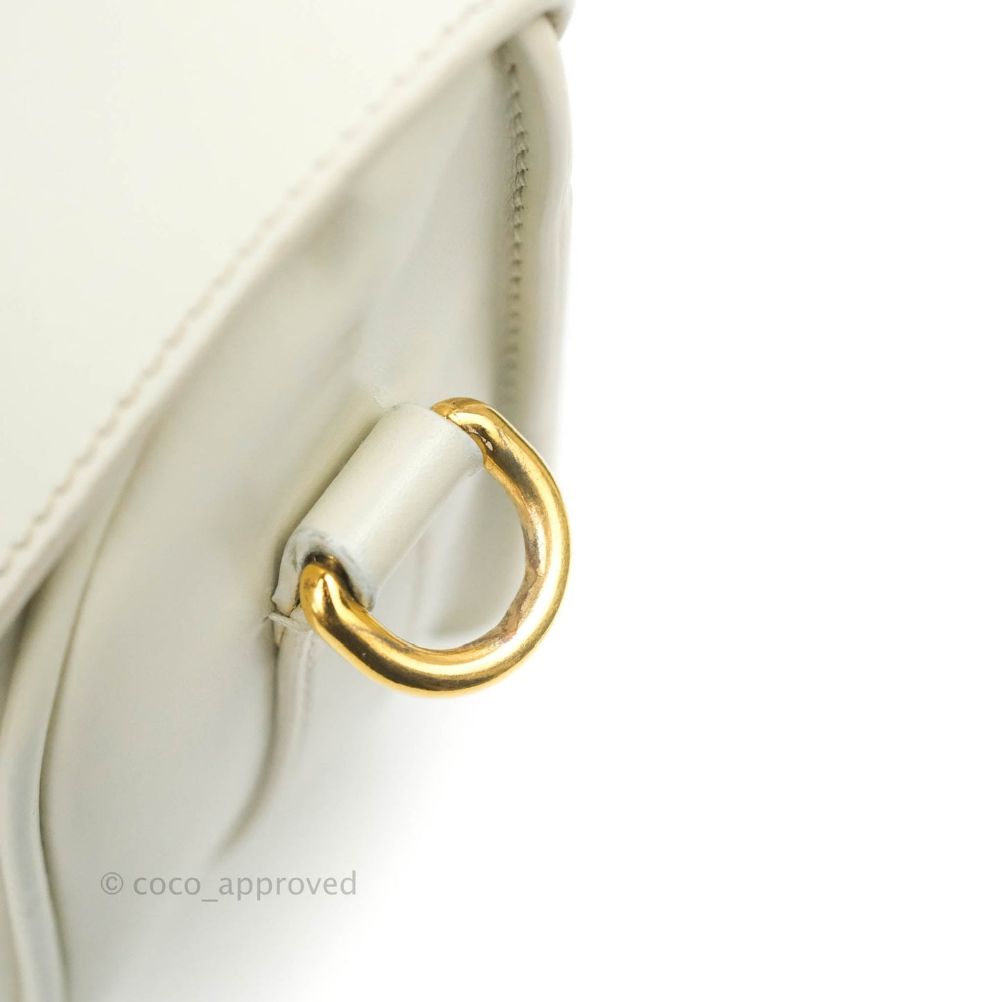Dior Medium Bobby Bag Off White Calfskin Gold Hardware