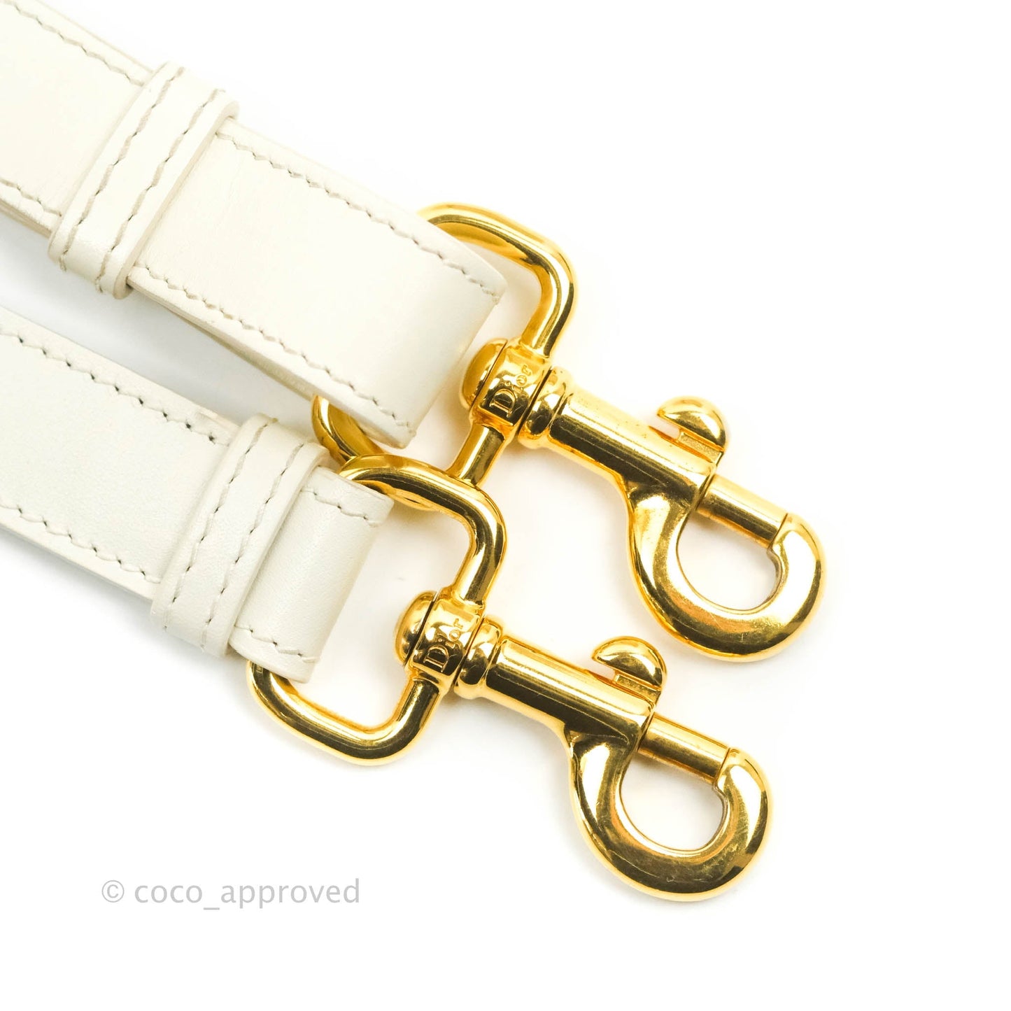 Dior Medium Bobby Bag Off White Calfskin Gold Hardware