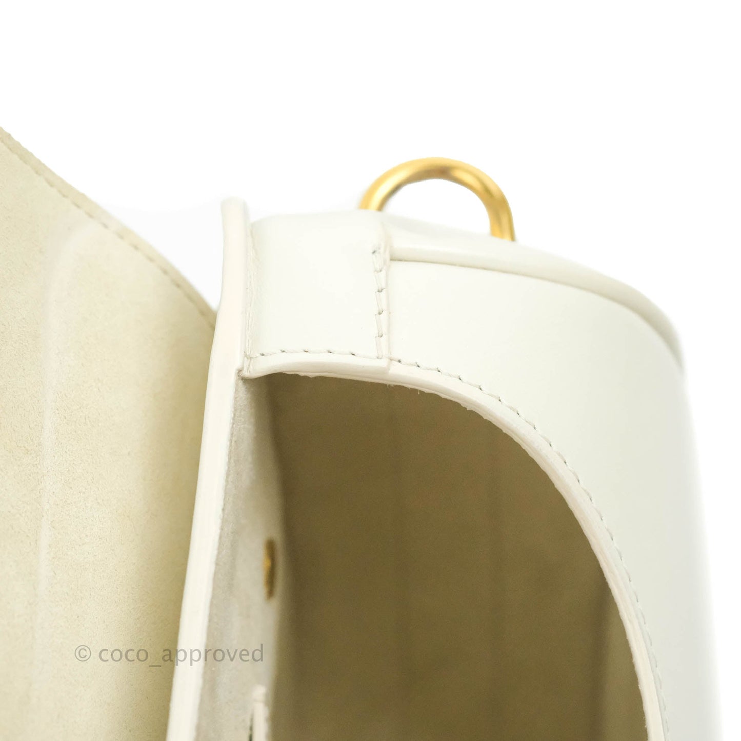 Dior Medium Bobby Bag Off White Calfskin Gold Hardware