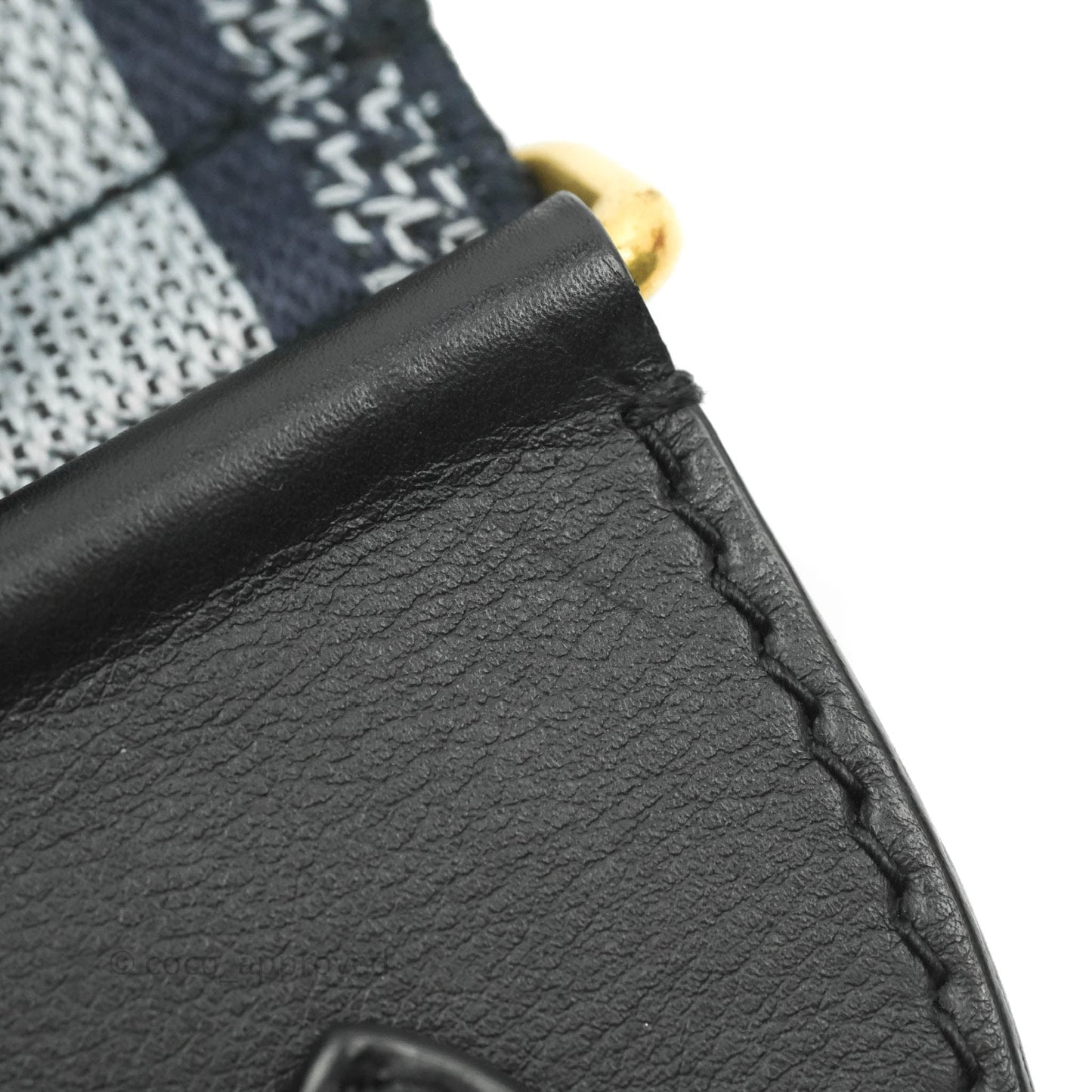 Christian Dior Blue Embroidered Shoulder Strap