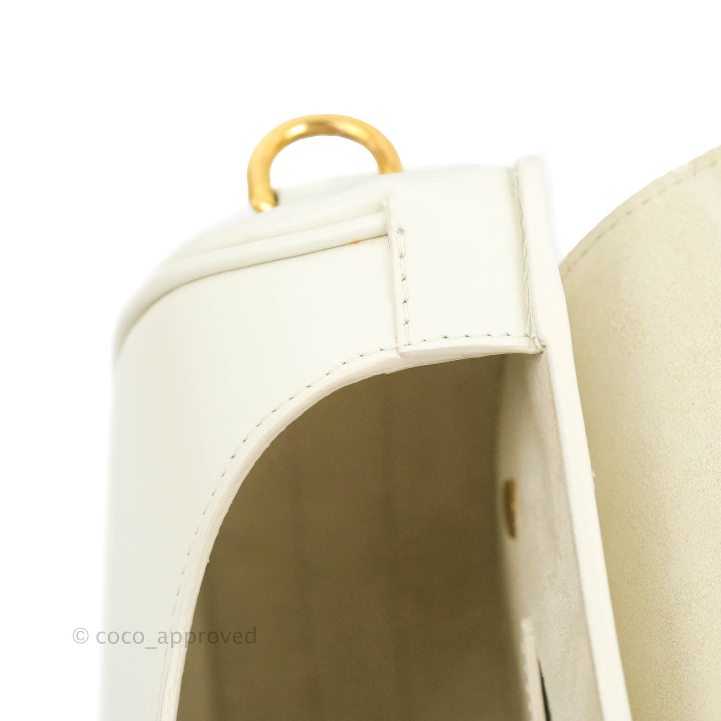 Dior Medium Bobby Bag Off White Calfskin Gold Hardware