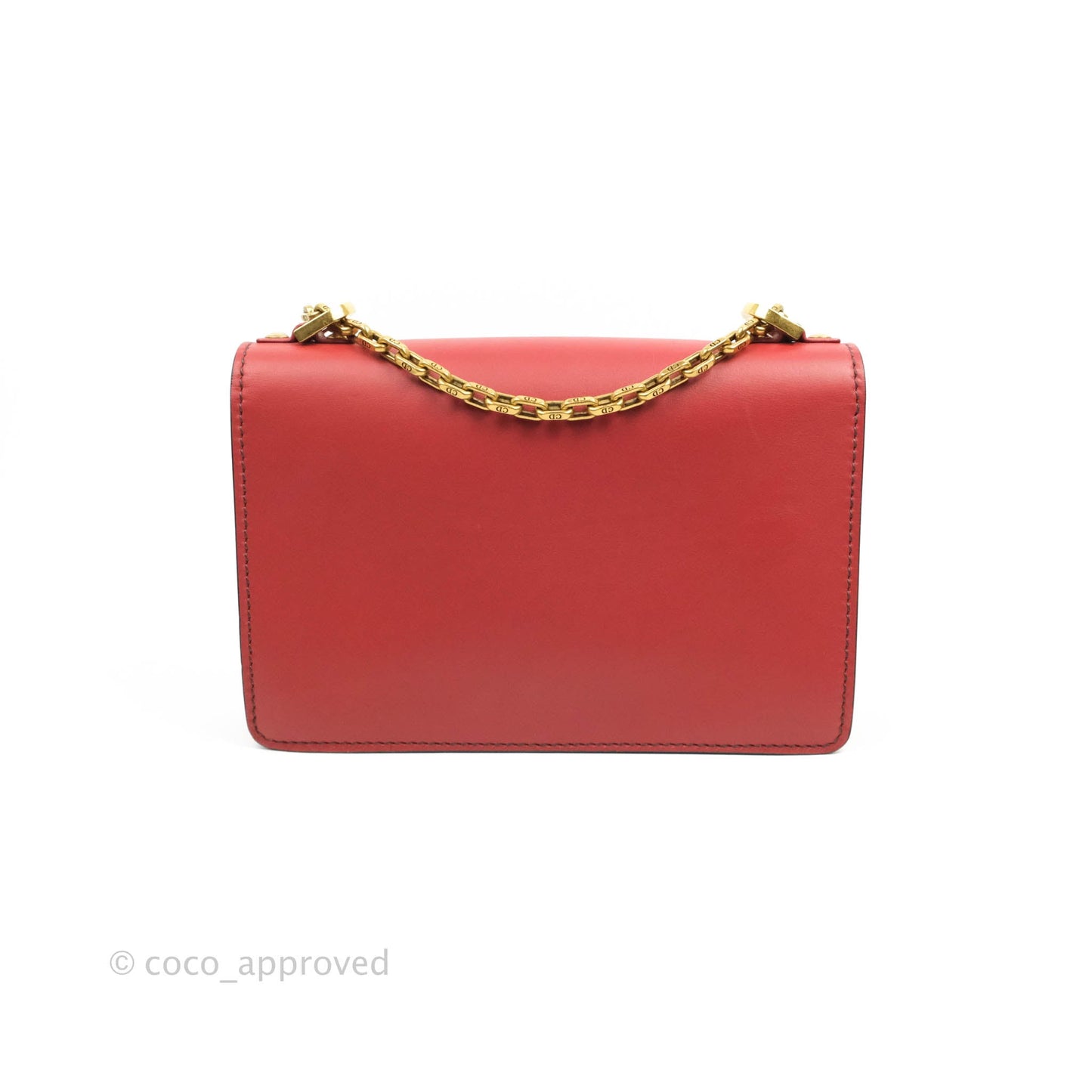 Christian Dior J'Adior Chain Flap Bag Red Calfskin