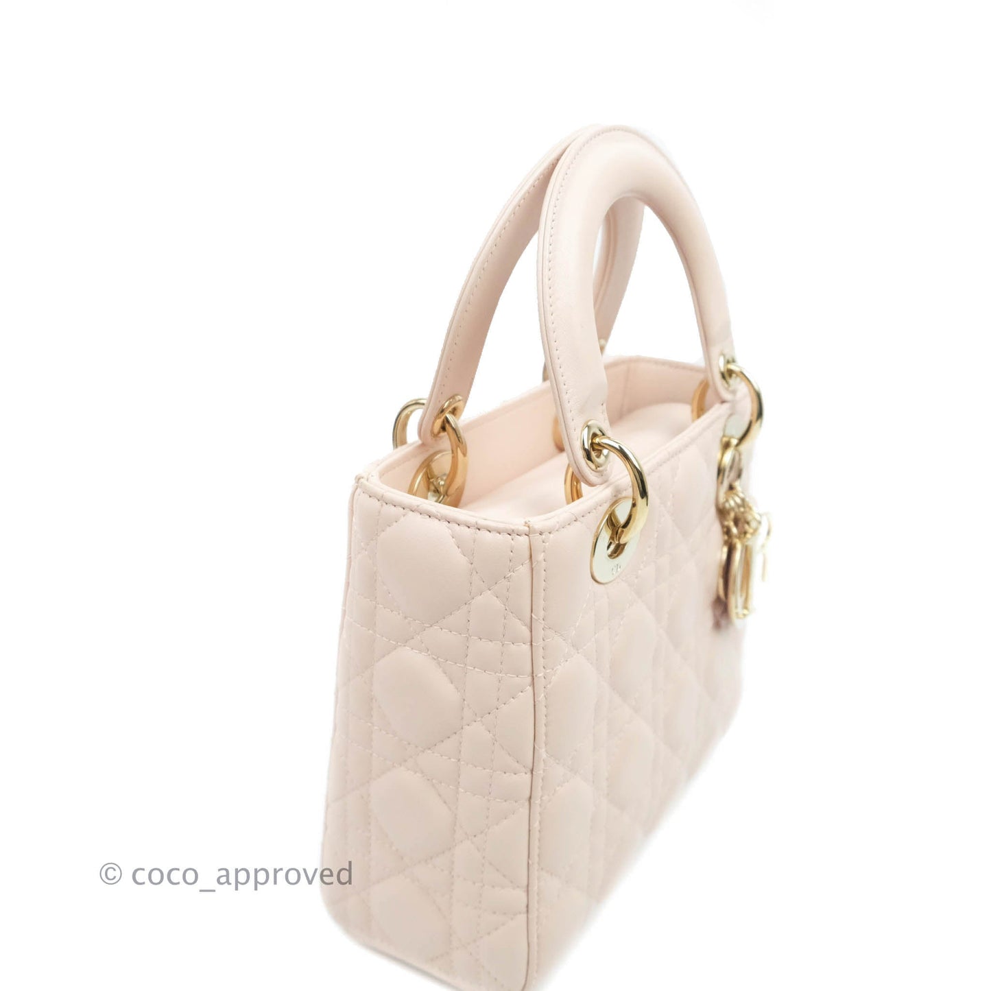 Christian Dior Lambskin My ABCDior Lady Dior Pale Pink Gold Hardware