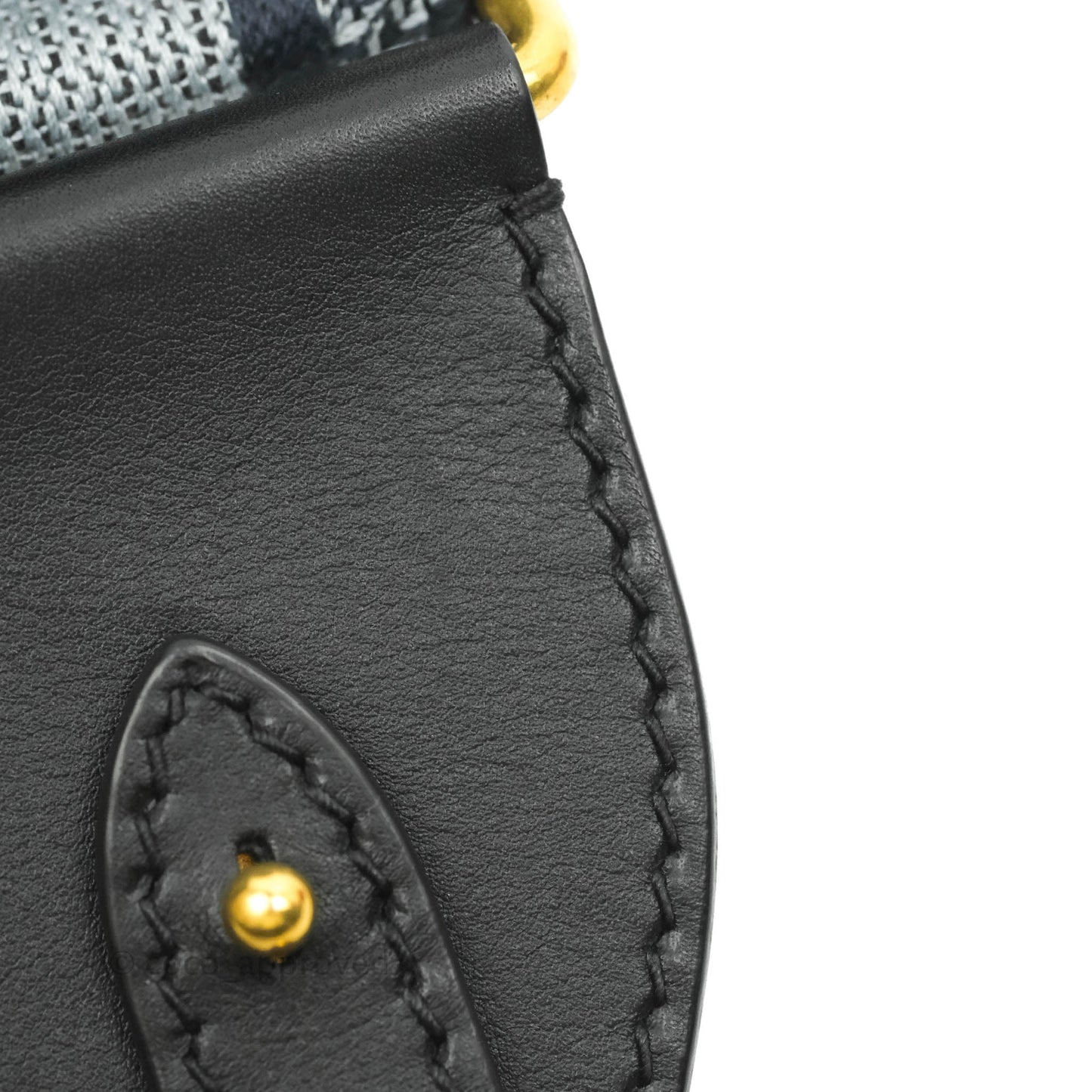 Christian Dior Blue Embroidered Shoulder Strap