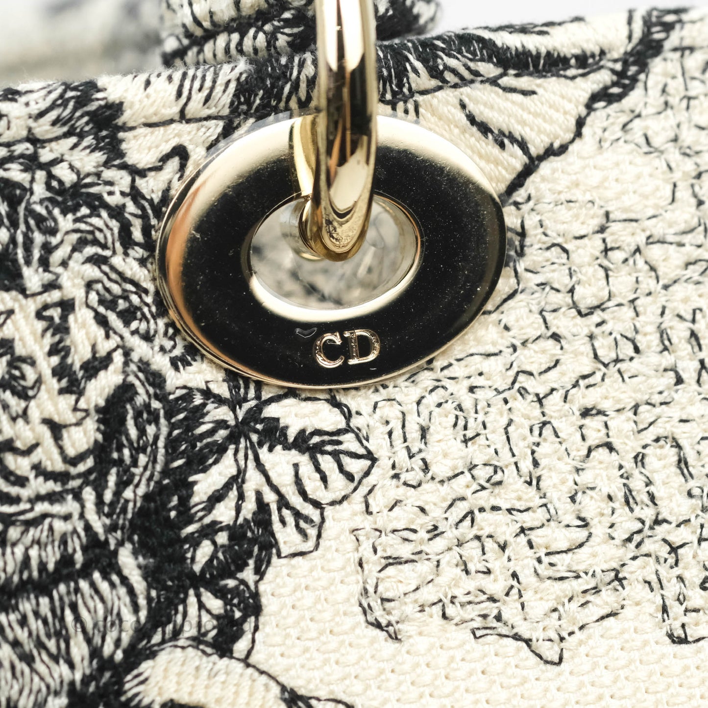 Christian Dior Medium Lady D-Lite Toile de Jouy Zodiac Embroidery Gold Hardware