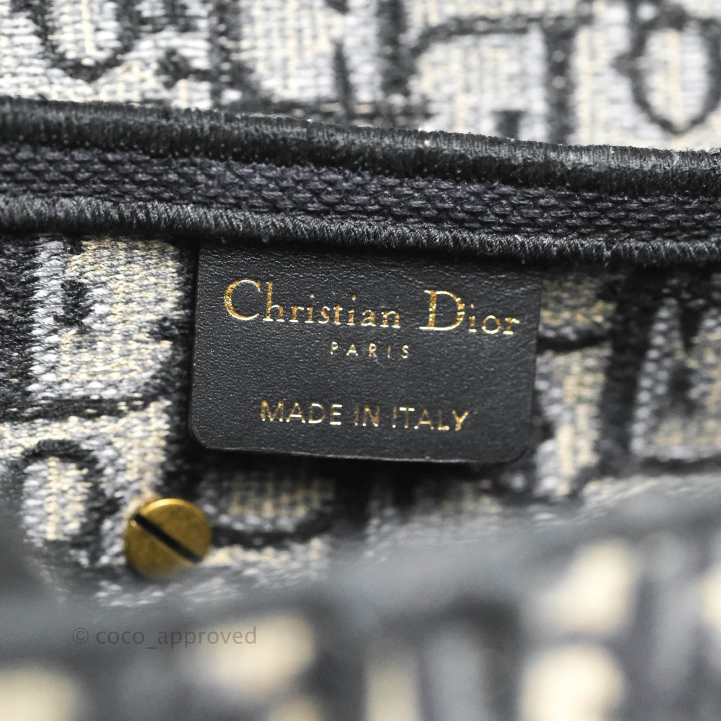 Christian Dior Navy Saddle Bag Dior Oblique Embroidery Gold Hardware