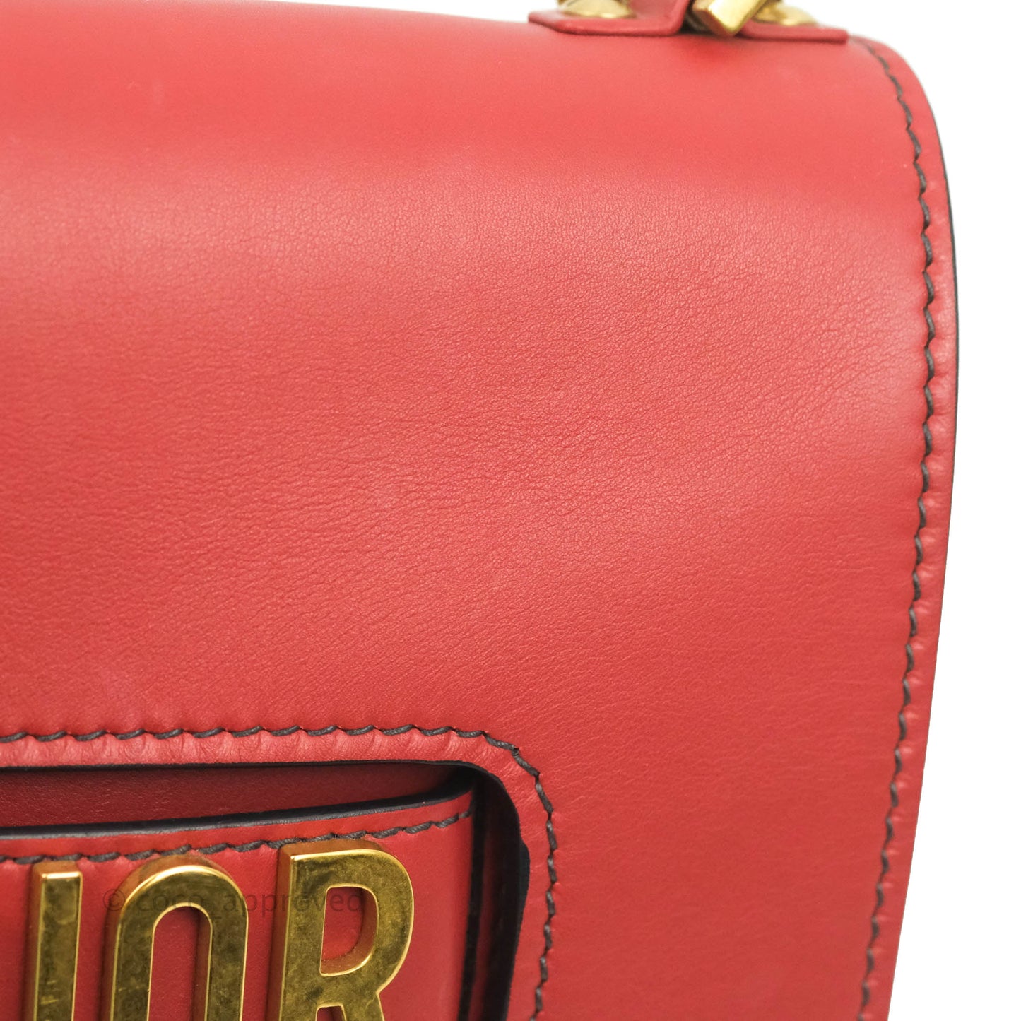 Christian Dior J'Adior Chain Flap Bag Red Calfskin