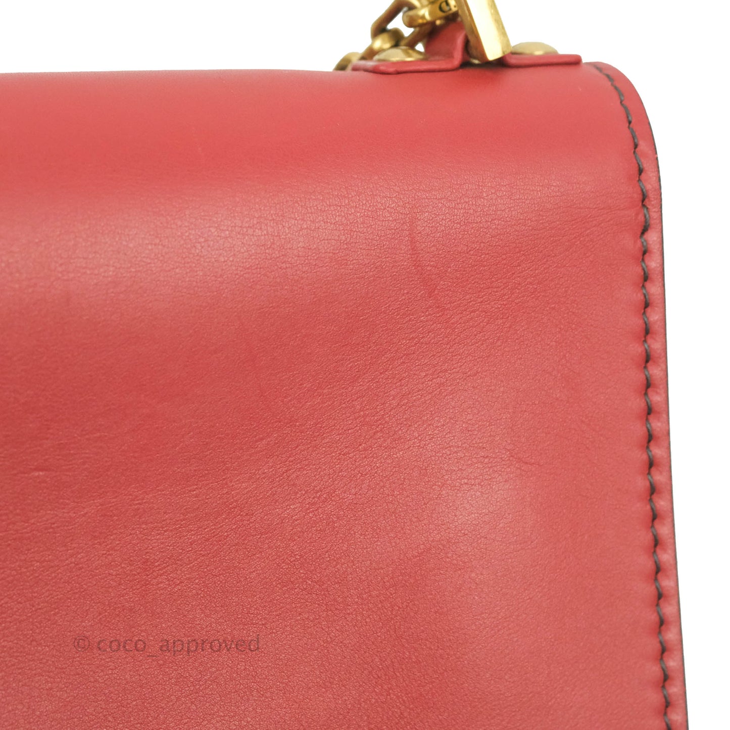 Christian Dior J'Adior Chain Flap Bag Red Calfskin