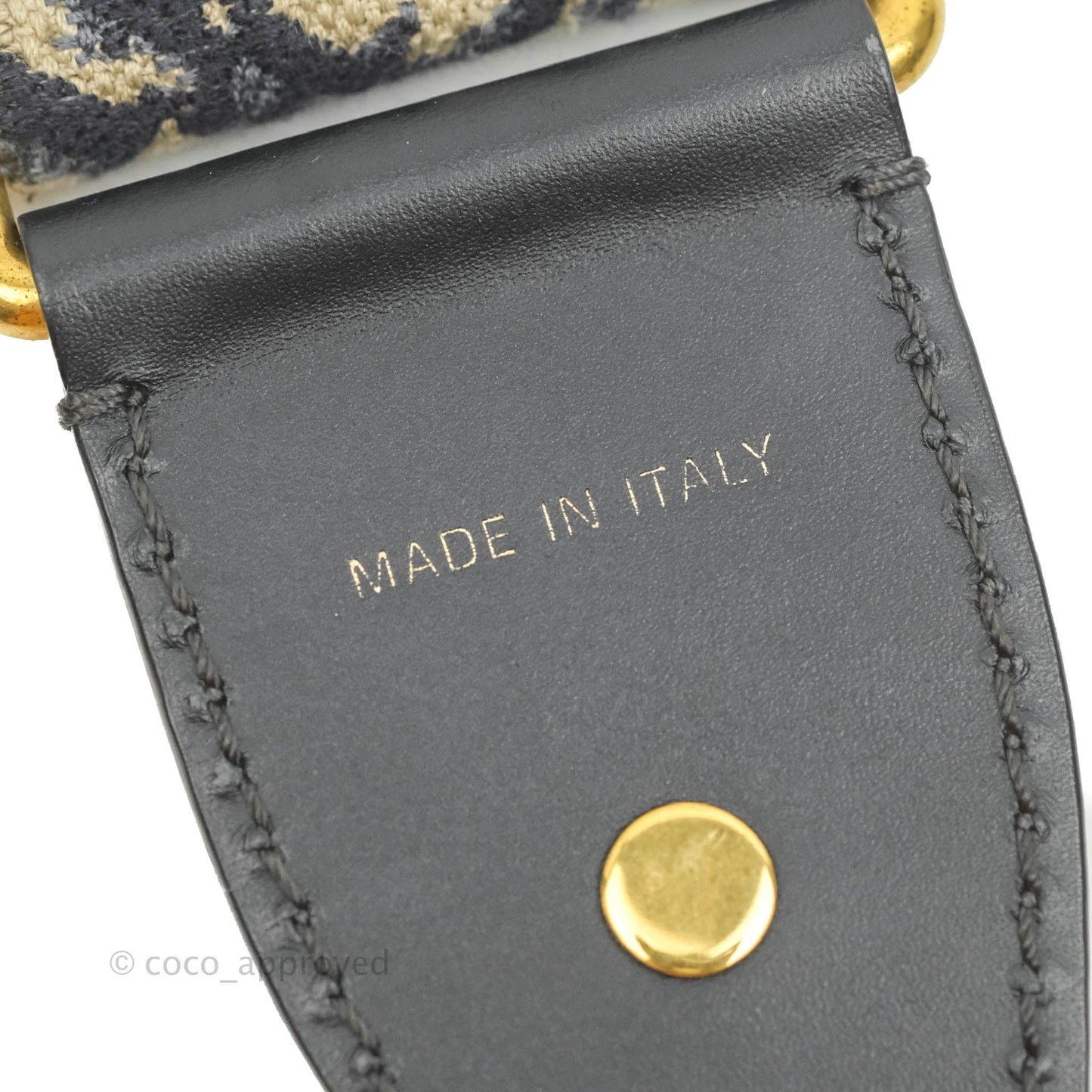 Christian Dior Oblique Small DiorAddict Flap Bag Navy Blue Aged Gold Hardware