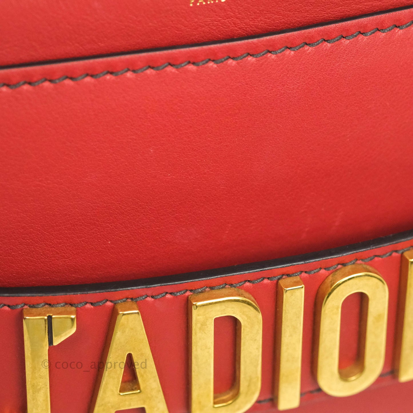 Christian Dior J'Adior Chain Flap Bag Red Calfskin