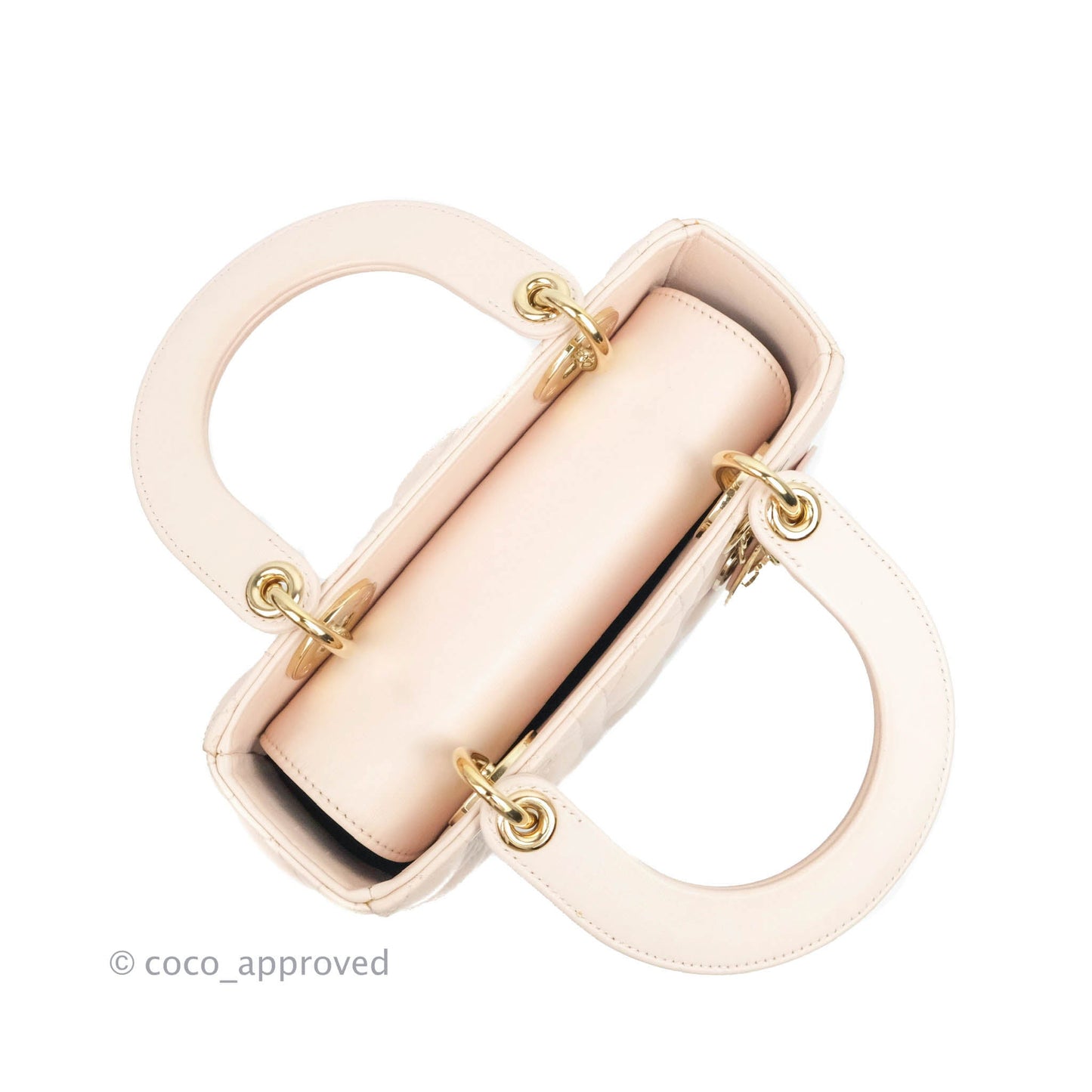 Christian Dior Lambskin My ABCDior Lady Dior Pale Pink Gold Hardware