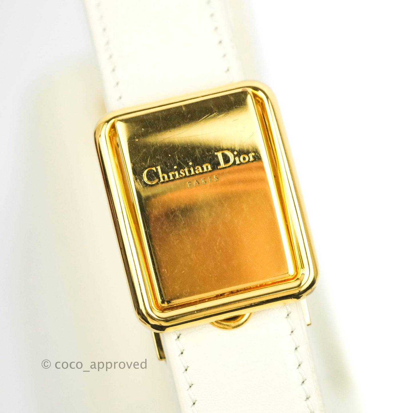 Christian Dior 30 Montaigne Bag White Calfskin Gold Hardware