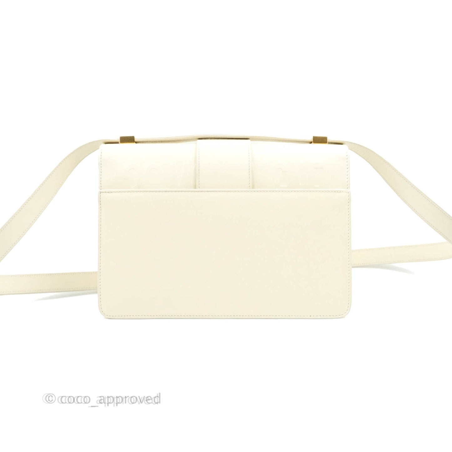 Christian Dior 30 Montaigne Bag White Calfskin Gold Hardware