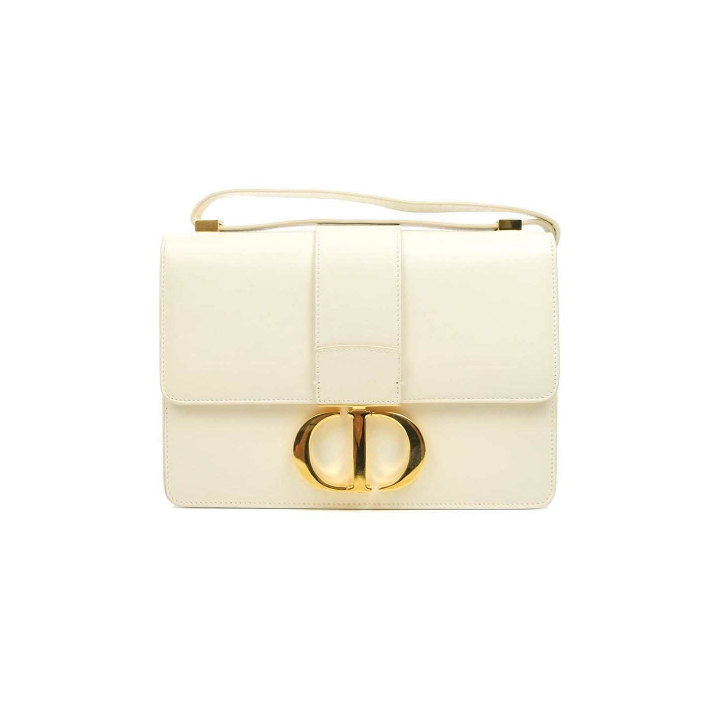 Dior Montaigne 30 Ivory Box Calfskin Gold Hardware