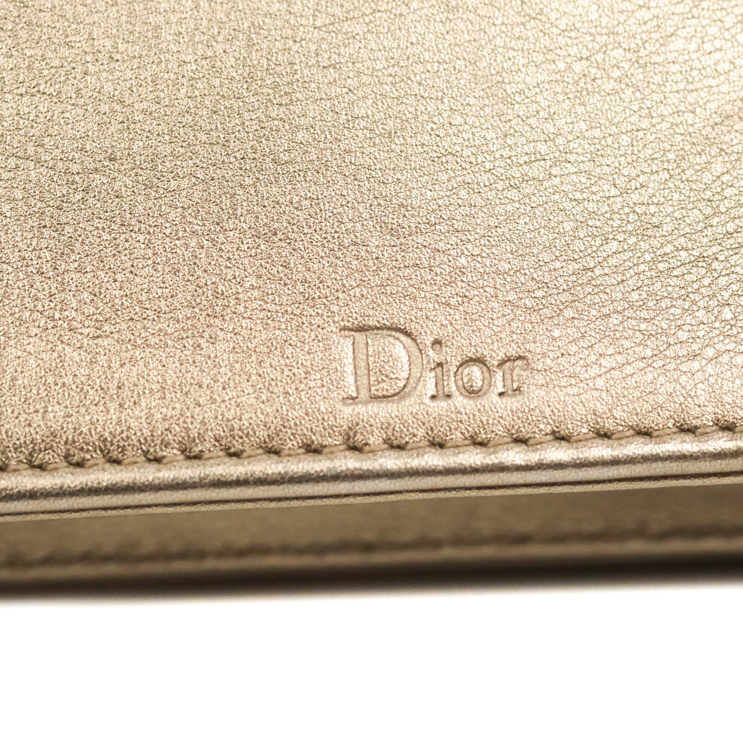 Christian Dior Diorama Wallet on Chain Metallic Rose Gold Calfskin Gold Hardware