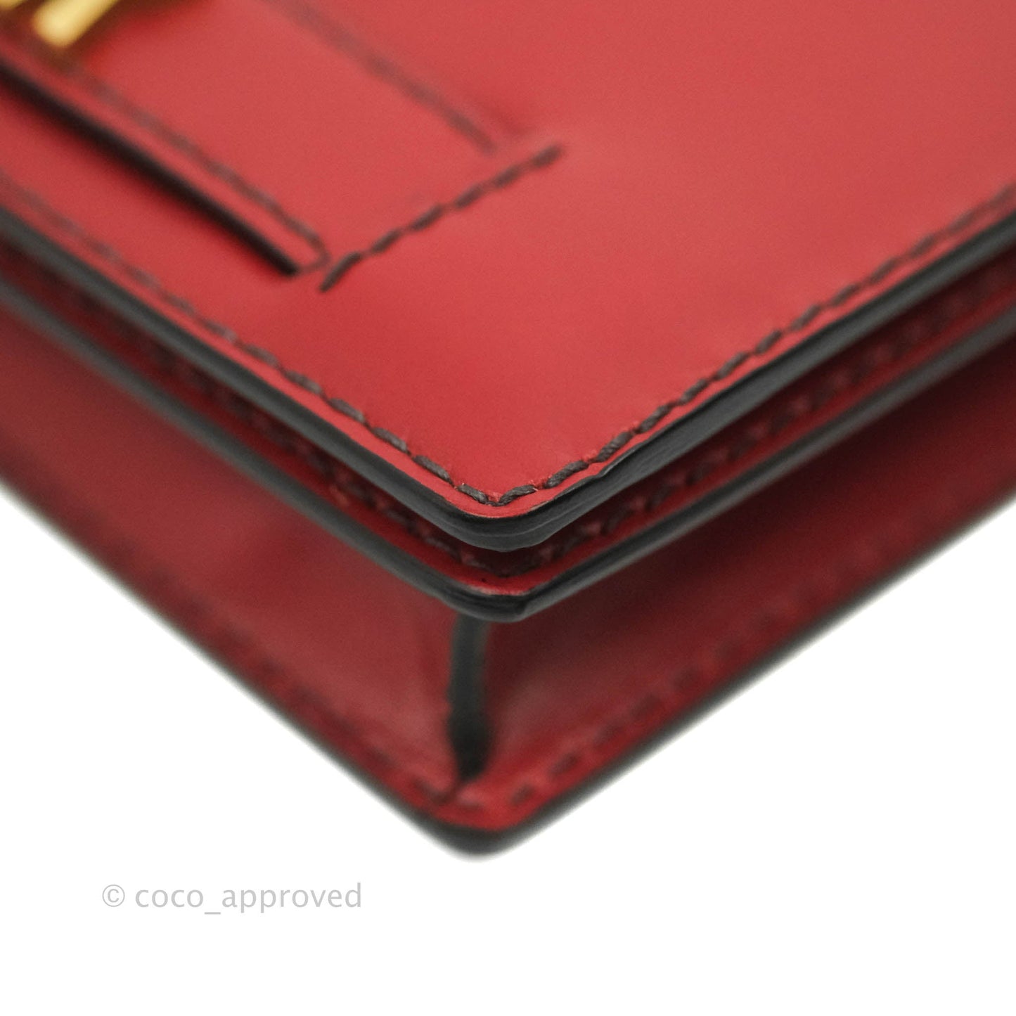 Christian Dior J'Adior Pouch with Chain Red Calfskin