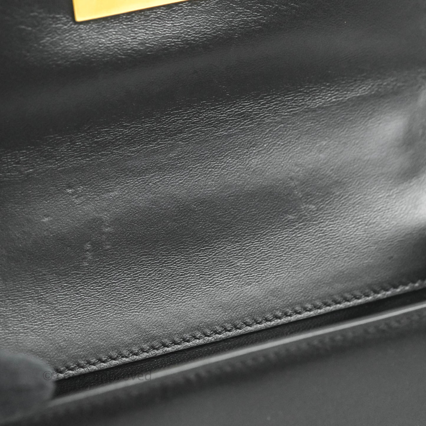 Christian Dior Smooth Calfskin Micro 30 Montaigne Flap Bag Black Gold Hardware