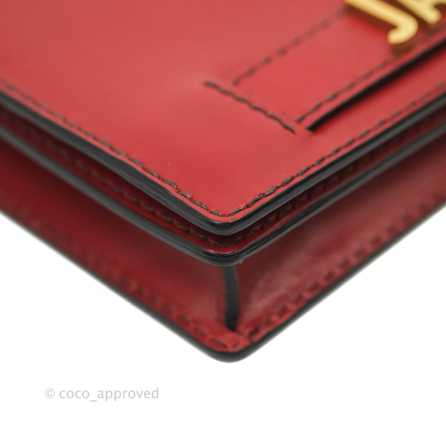 Christian Dior J'Adior Pouch with Chain Red Calfskin