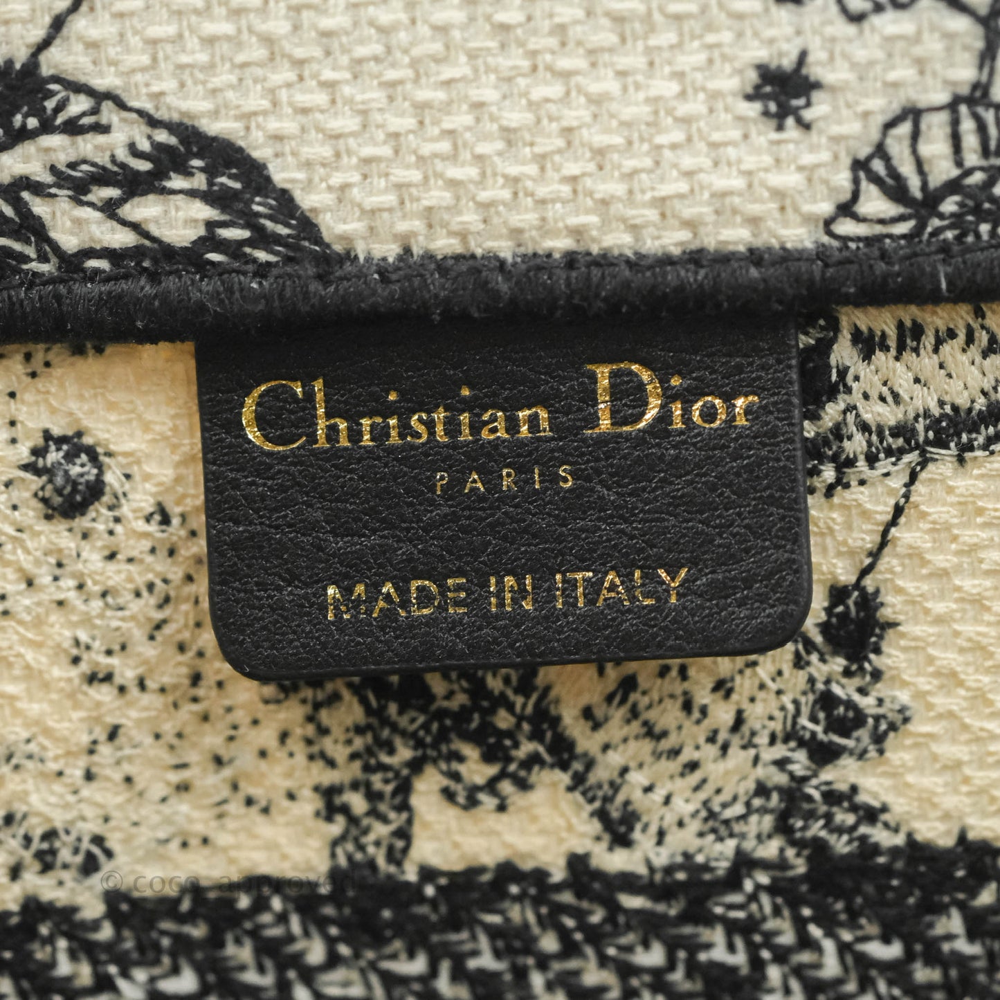 Christian Dior New Small Latte Dior Zodiac Embroidery Canvas Book Tote
