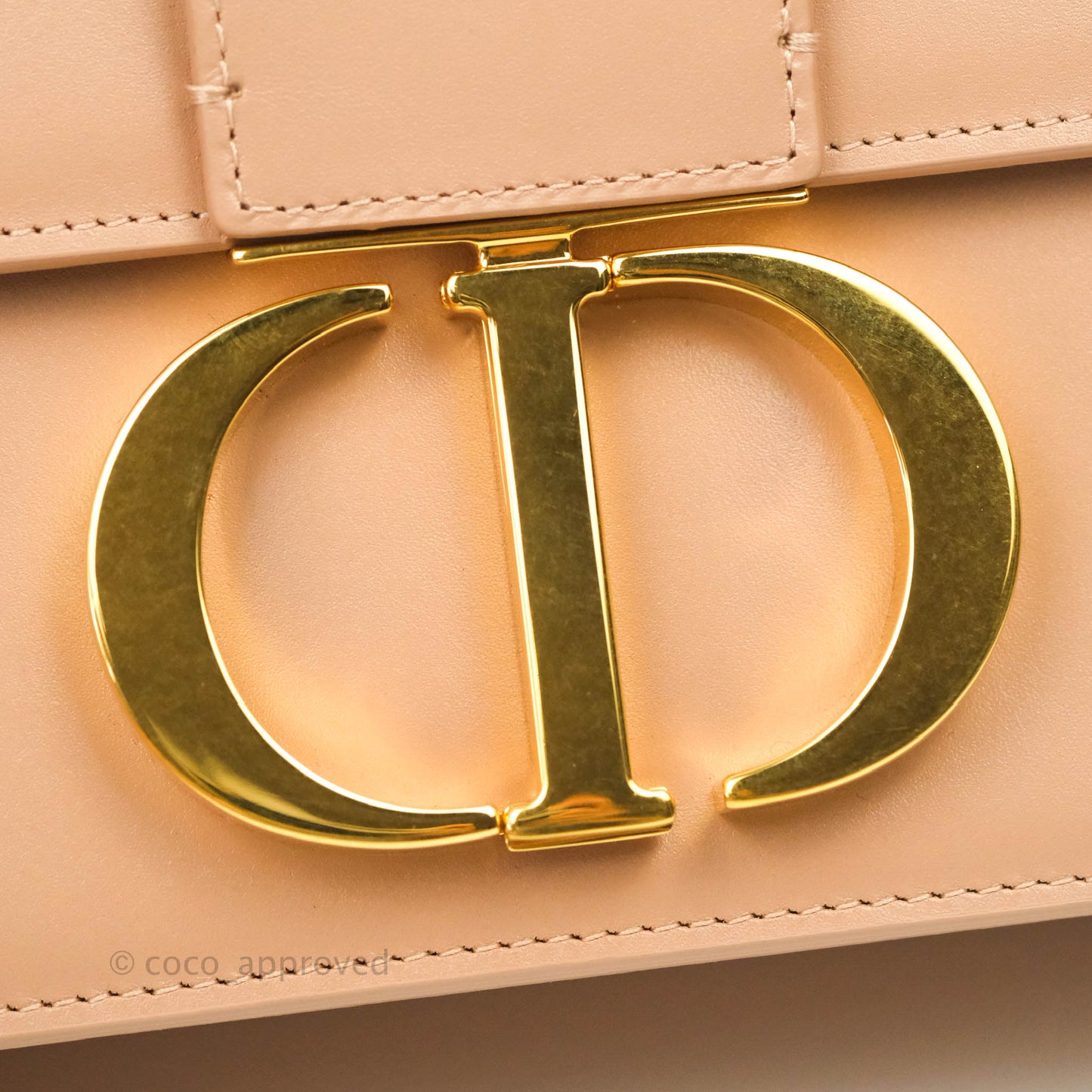 Christian Dior 30 Montaigne Bag Rose Beige Calfskin Gold Hardware