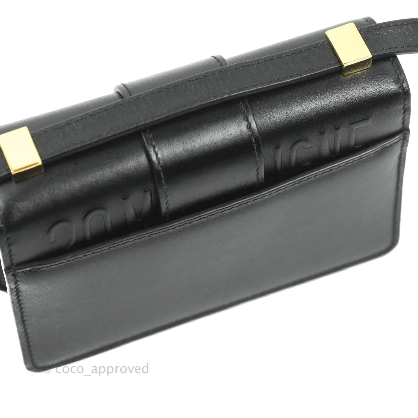 Christian Dior Smooth Calfskin Micro 30 Montaigne Flap Bag Black Gold Hardware