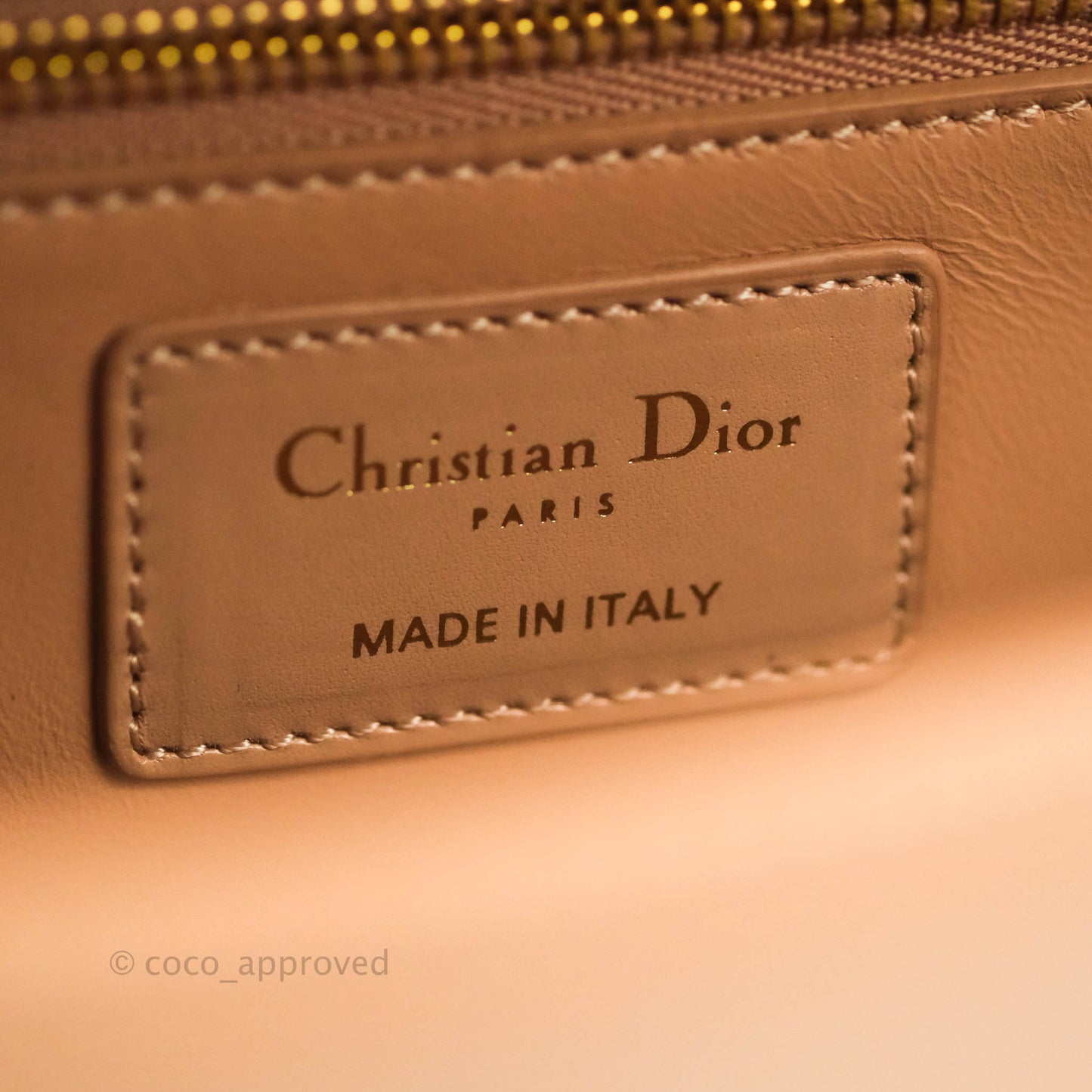 Christian Dior 30 Montaigne Bag Rose Beige Calfskin Gold Hardware