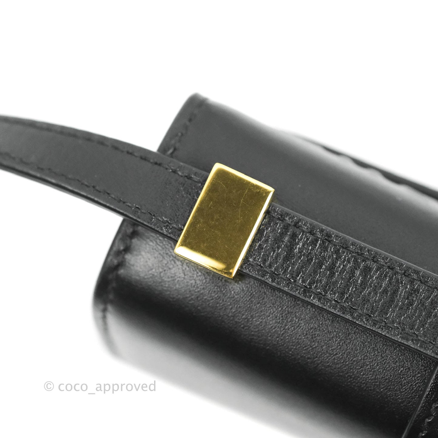 Christian Dior Smooth Calfskin Micro 30 Montaigne Flap Bag Black Gold Hardware