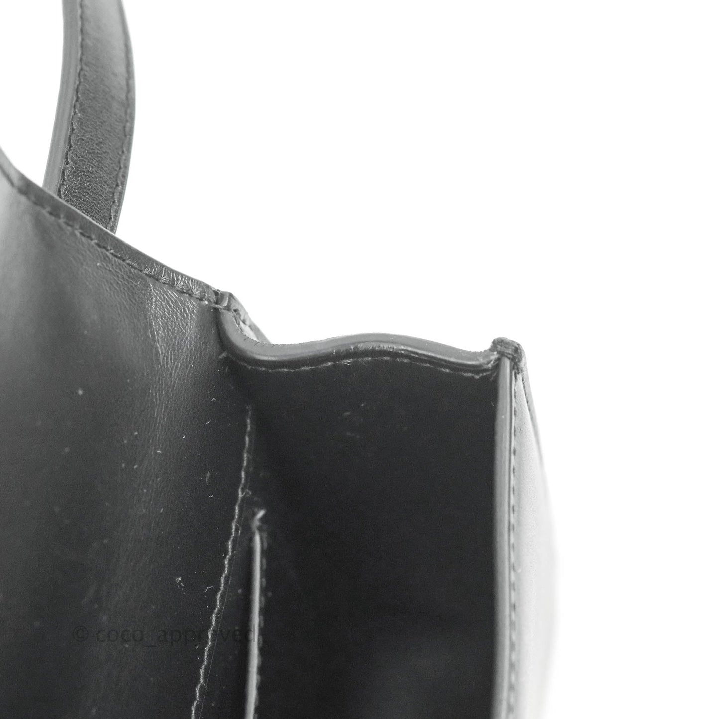 Christian Dior Smooth Calfskin Micro 30 Montaigne Flap Bag Black Gold Hardware