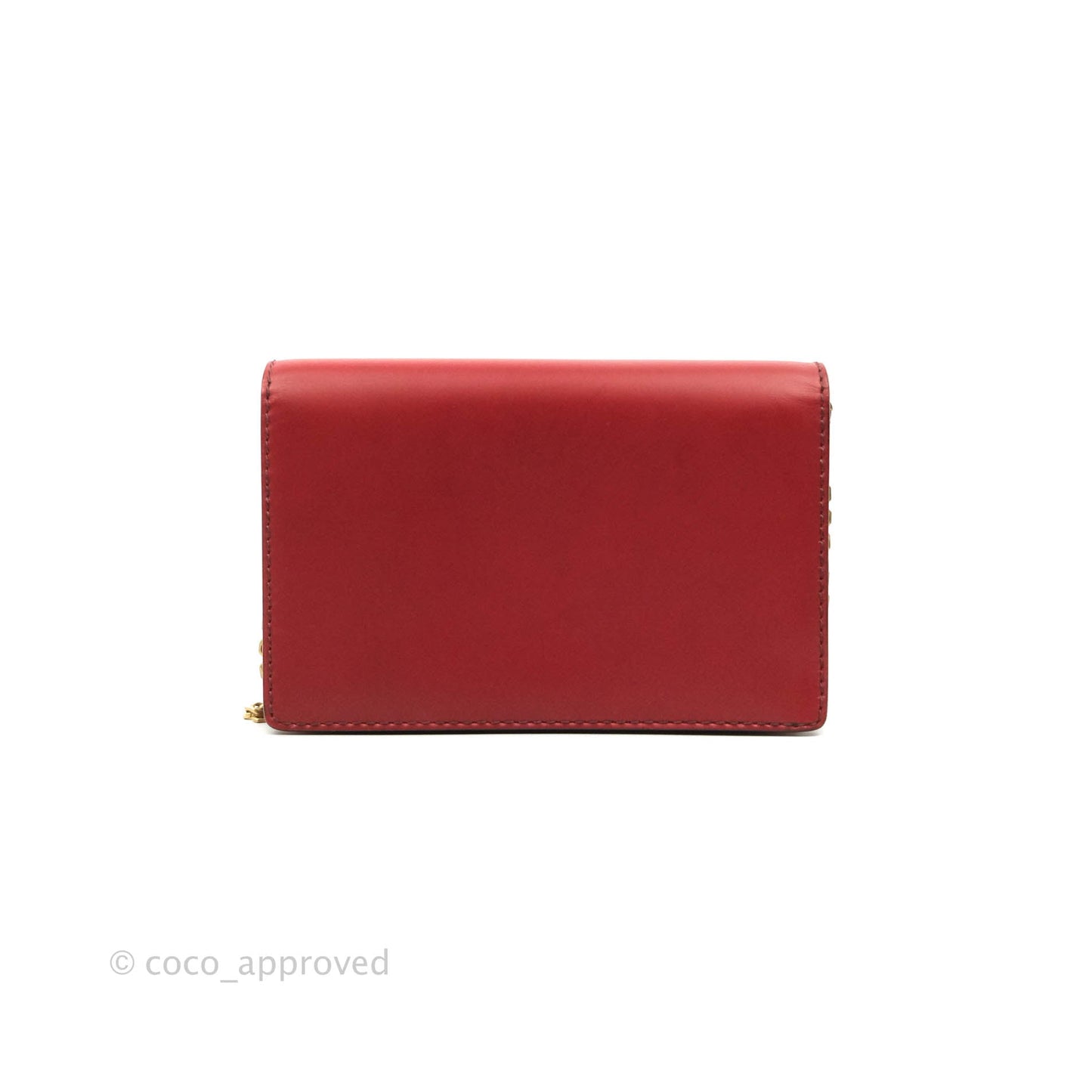 Christian Dior J'Adior Pouch with Chain Red Calfskin