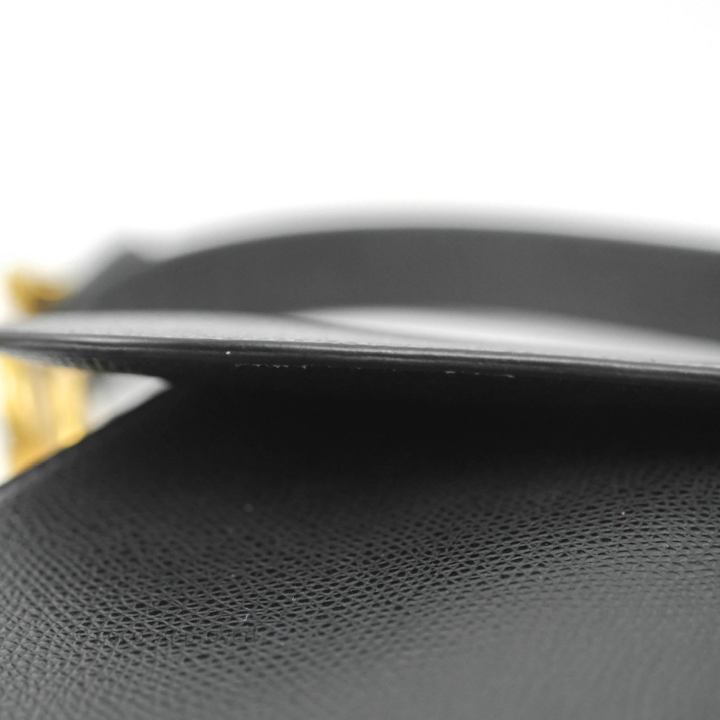 Christian Dior Saddle Bag Black Grained Calfskin Gold Hardware