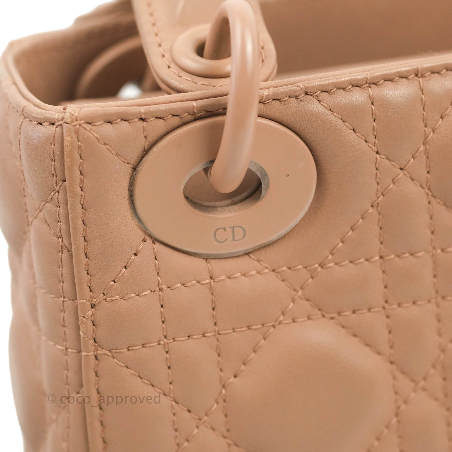Christian Dior Mini Lady Dior Blush Ultramatte Cannage Calfskin