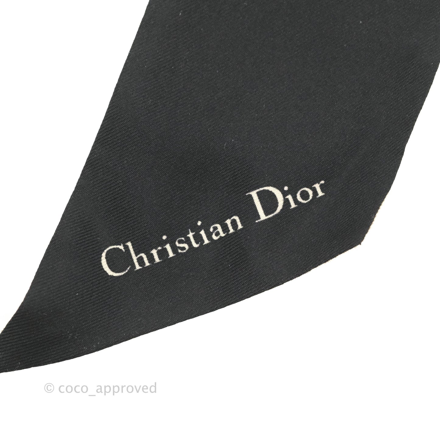 Christian Dior Silk 30 Montagigne Mitzah Scarf Black White