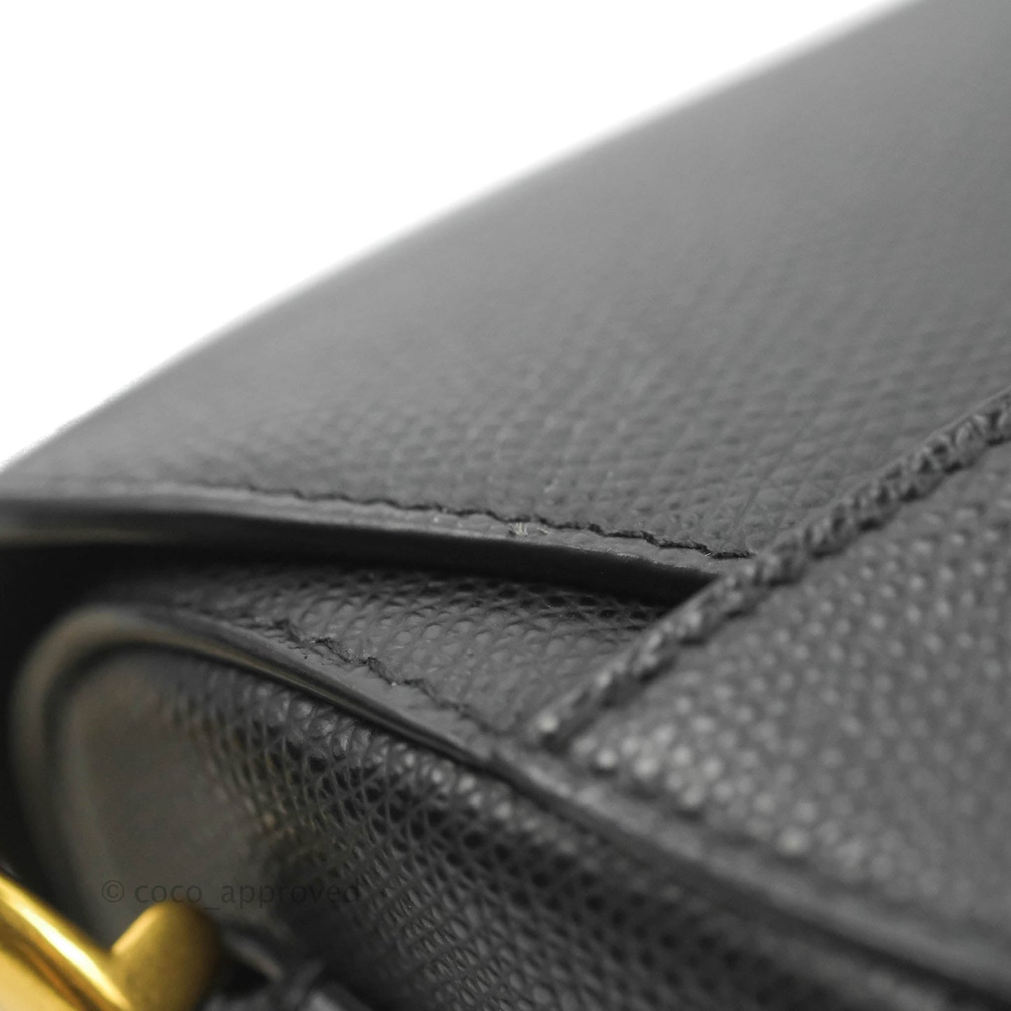 Christian Dior Saddle Bag Black Grained Calfskin Gold Hardware