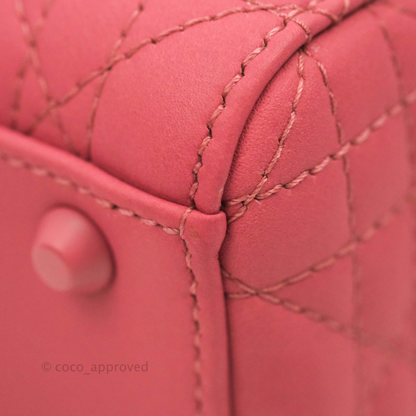 Christian Dior Mini Cannage Lady Dior Dark Pink Matte Pink Hardware
