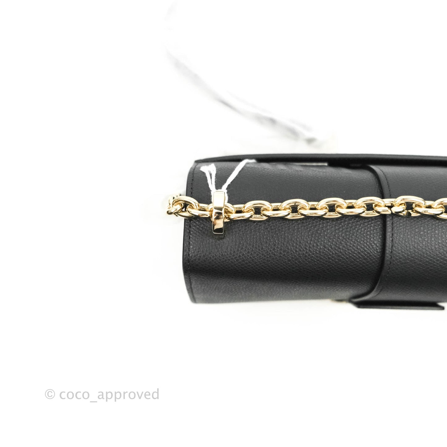 Christian Dior 30 Montaigne with Chain Black Grained Calfskin