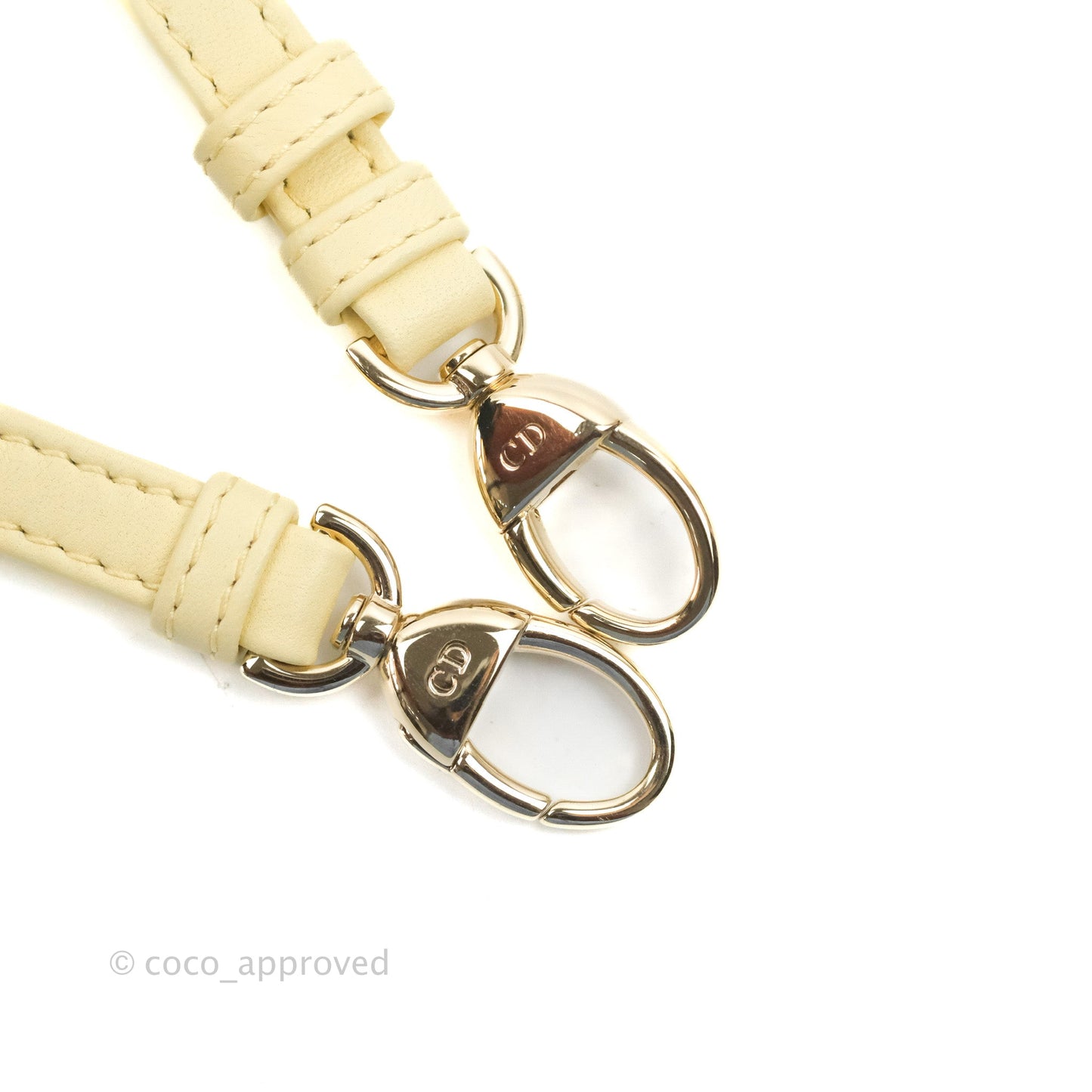 Christian Dior Micro Lady Dior Cannage Pale Yellow Lambskin Gold Hardware