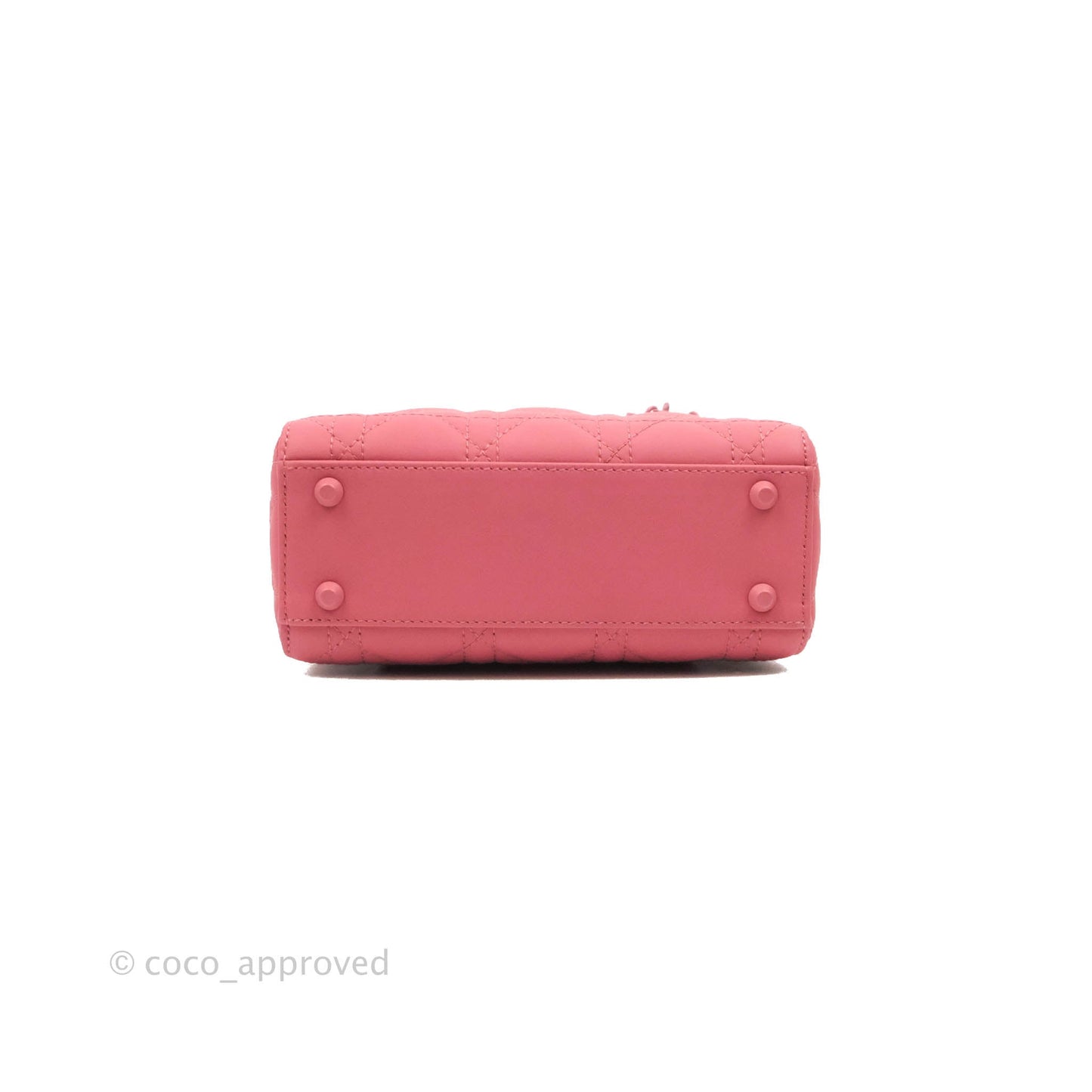 Christian Dior Mini Cannage Lady Dior Dark Pink Matte Pink Hardware