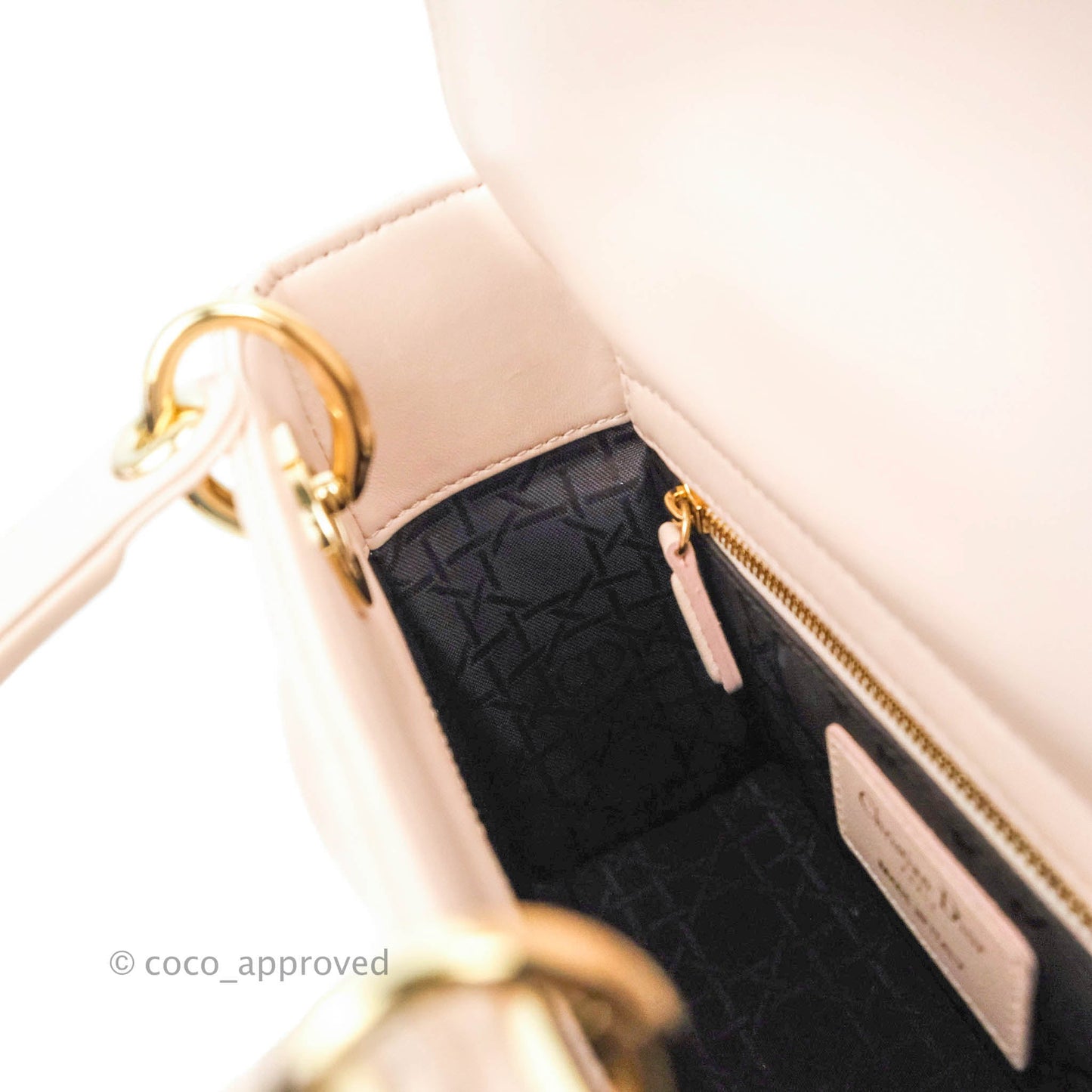 Christian Dior Lambskin My ABCDior Lady Dior Pale Pink Gold Hardware
