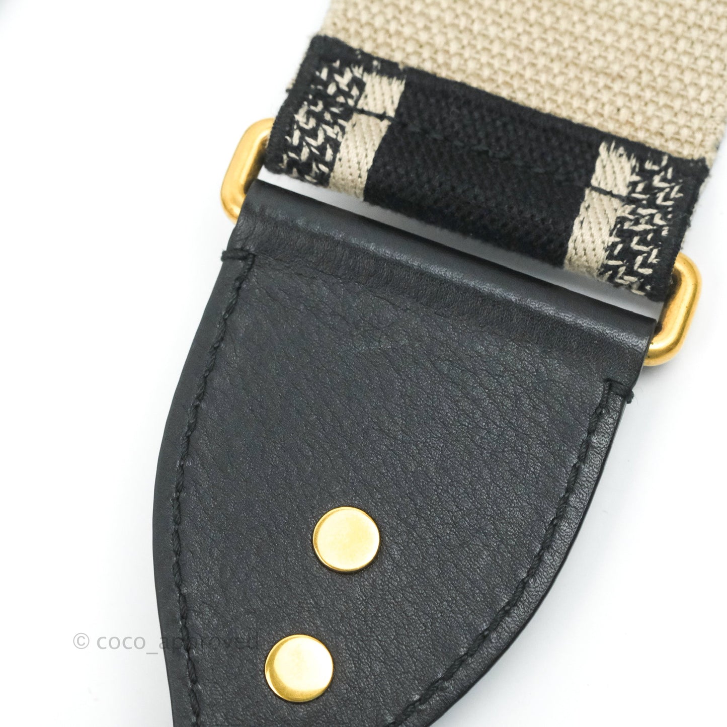 Christian Dior Navy 'Christian Dior Paris' Embroidery Shoulder Strap