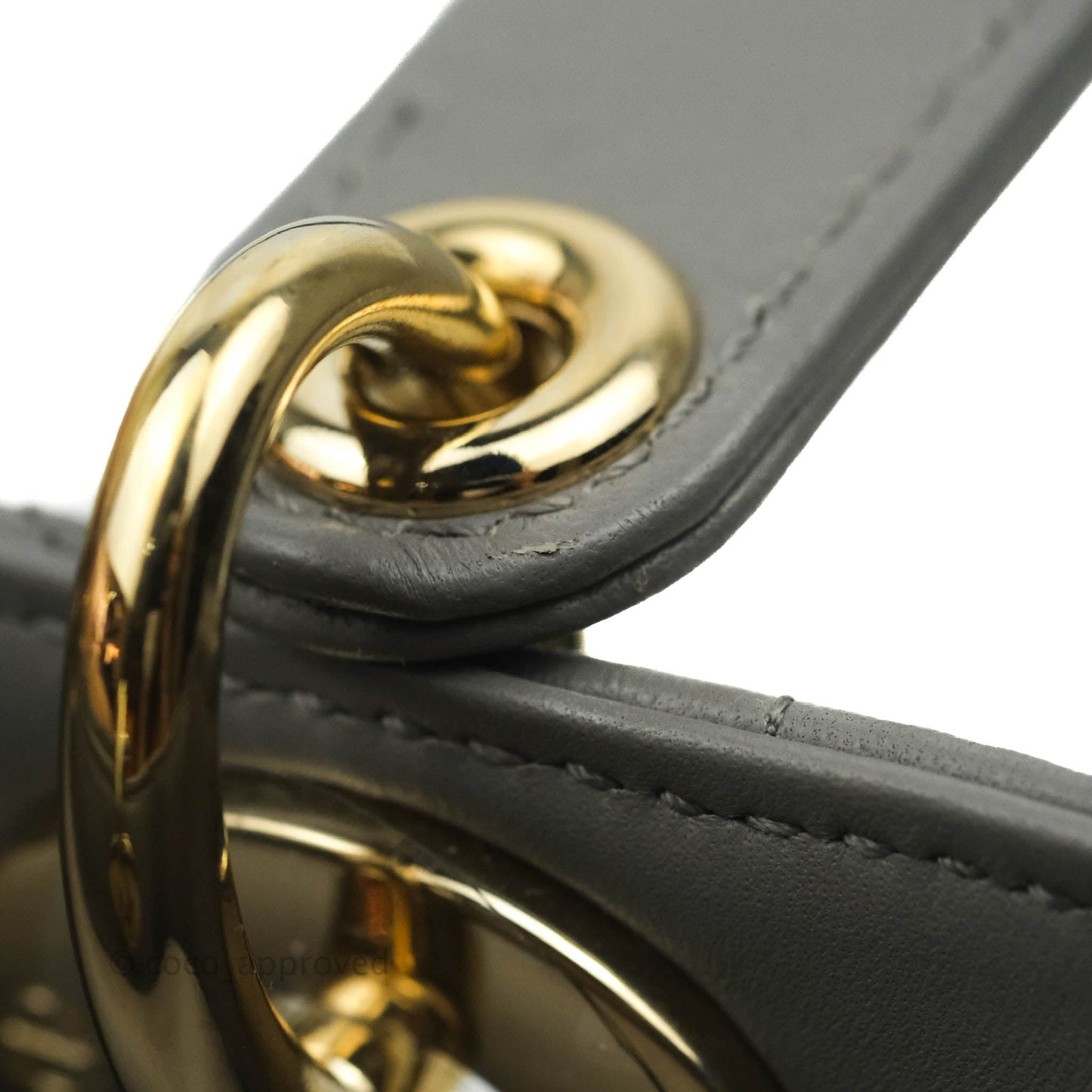 Christian Dior Lambskin My ABCDior Lady Dior Grey Gold Hardware