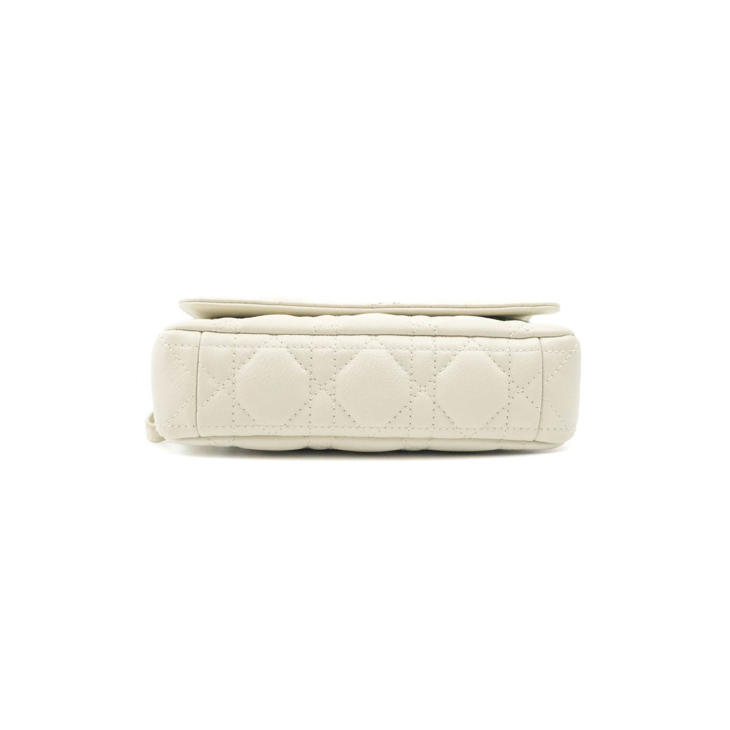Dior Caro Pouch with Chain Latte Supple Cannage Calfskin